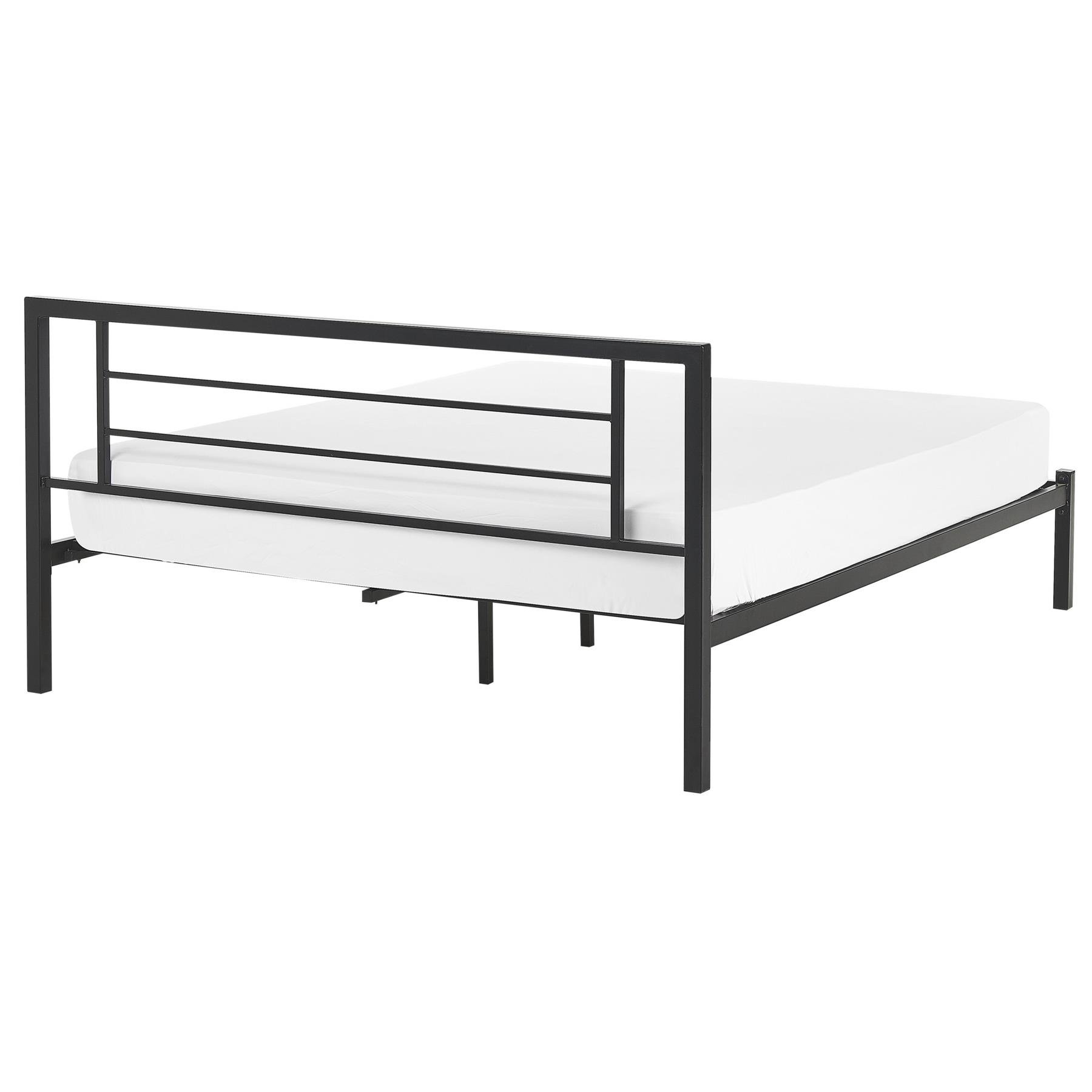 Beliani - CUSSET - Tweepersoonsbed - Zwart - 140 x 200 cm - Metaal