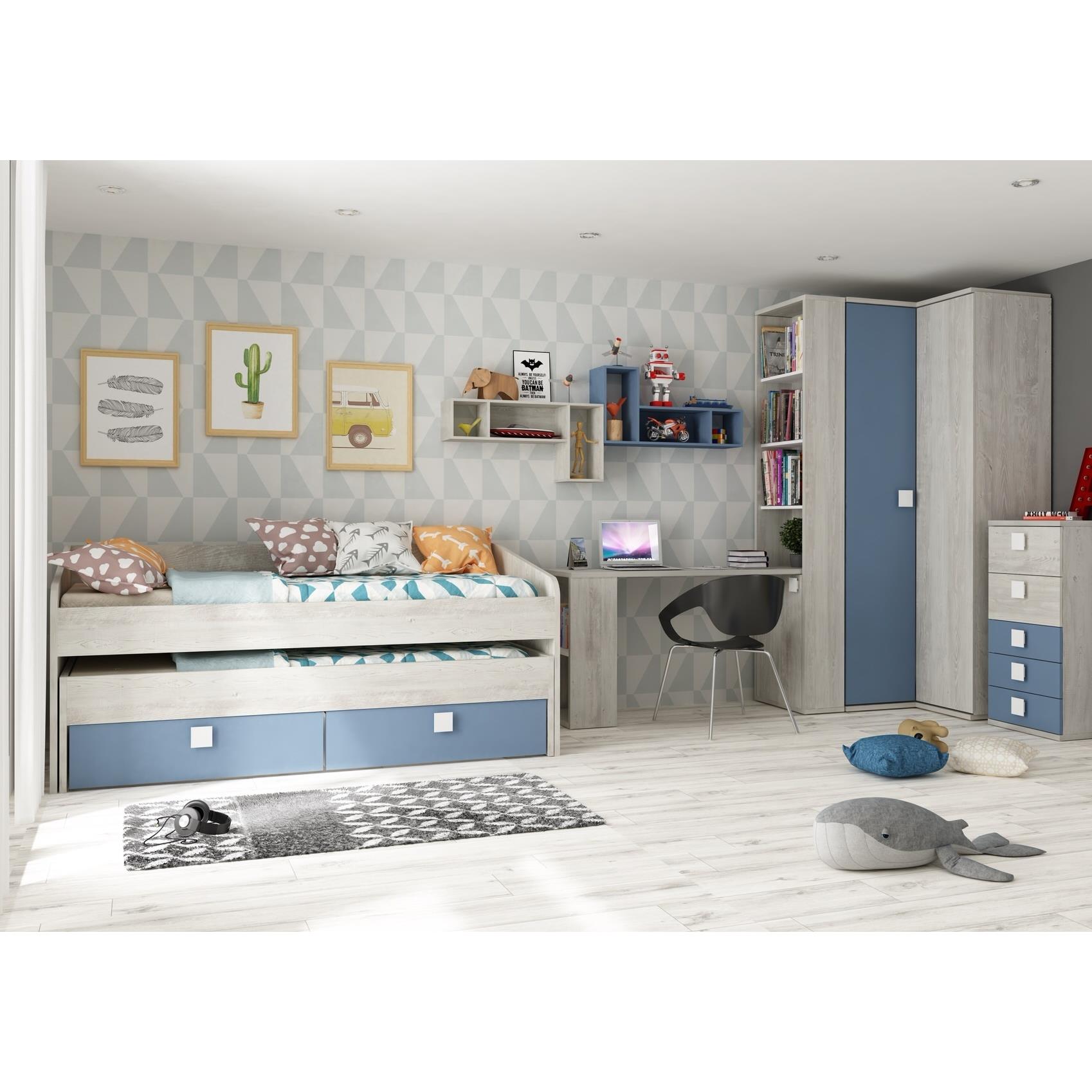 Rocky Jules Kinderkledingkast Eiken | Blauw