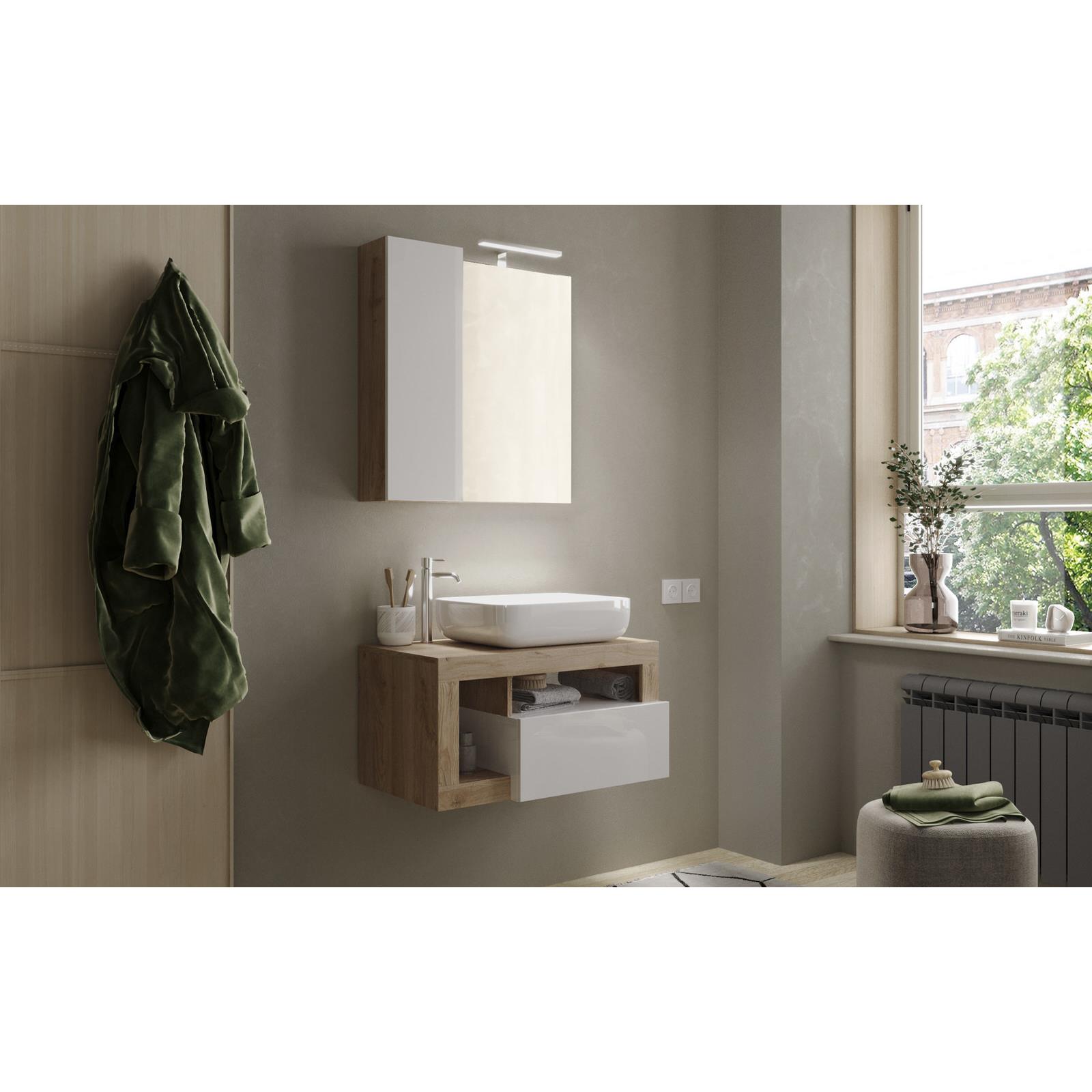 Benvenuto Design Hamburg 79 cm Zwevend Wastafel en Onderkast