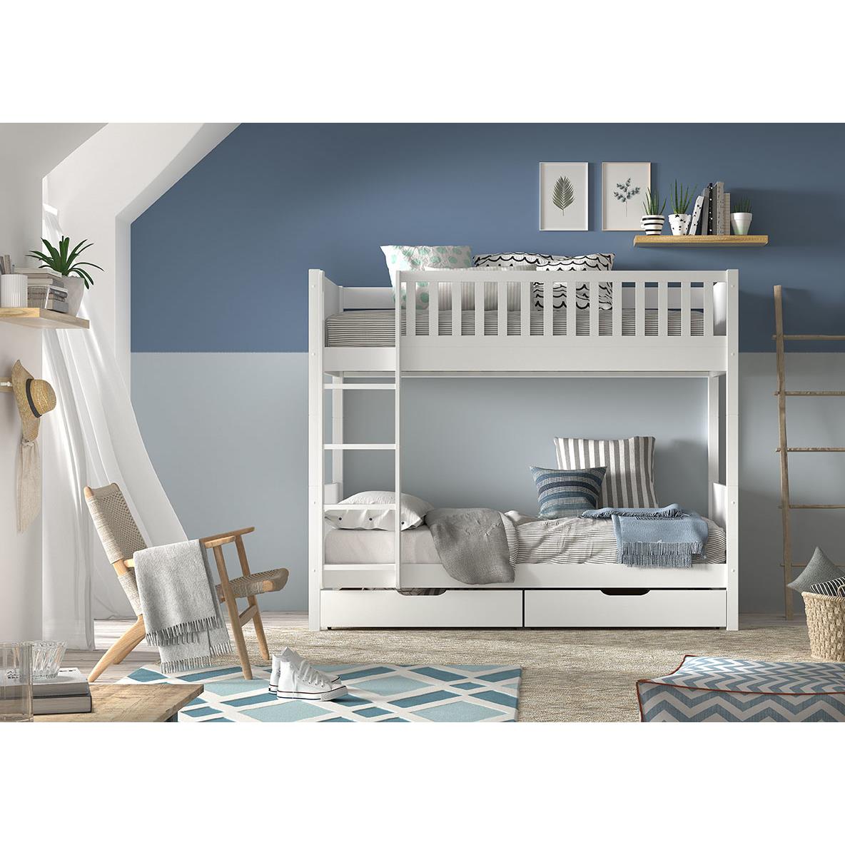 Vipack Scott Stapelbed met Lade Set Wit