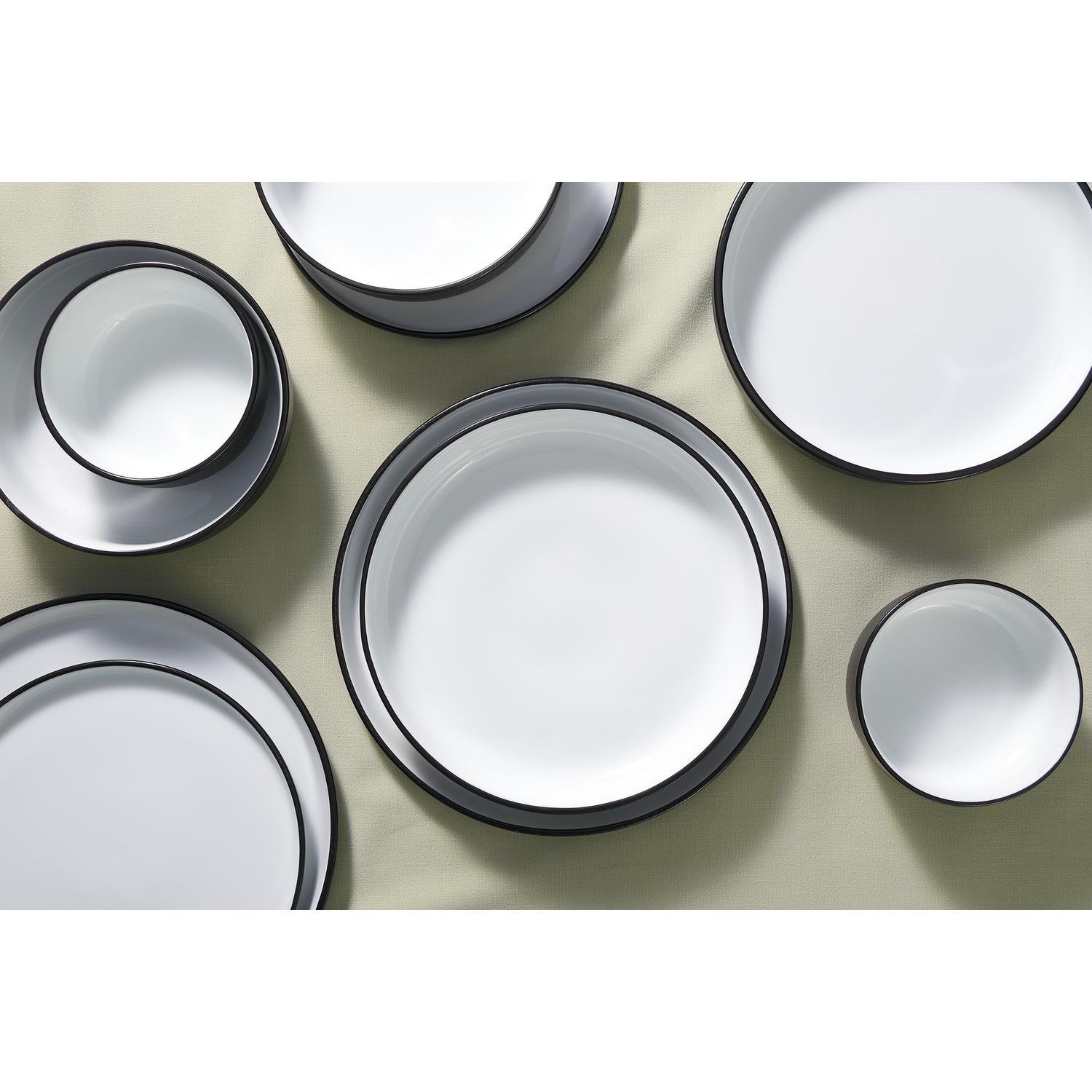 Maastricht Porselein Bord Cosmic 20 cm Zwart Wit Porselein 2 stuks