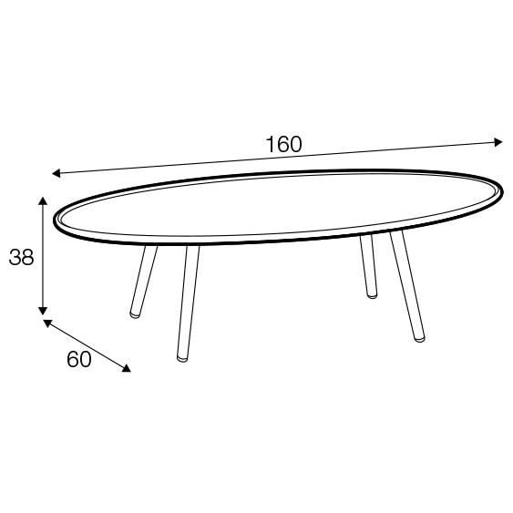 Sits Love Ovale Salontafel Walnoot