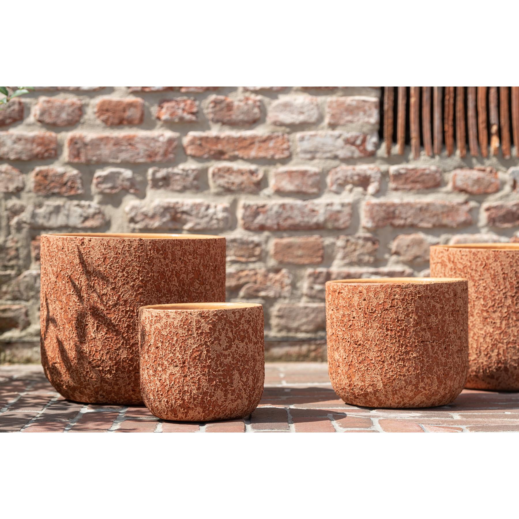 J-Line bloempot Ruw - keramiek - terracotta - extra large - Ø 24.5 cm