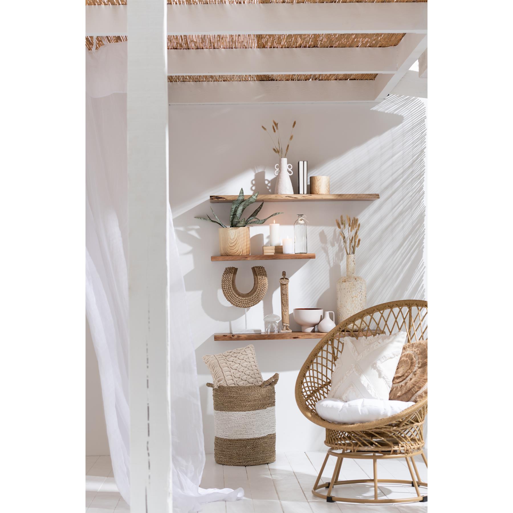 J-Line bloempot Bos - cement - beige - extra large - Ø 21.5 cm