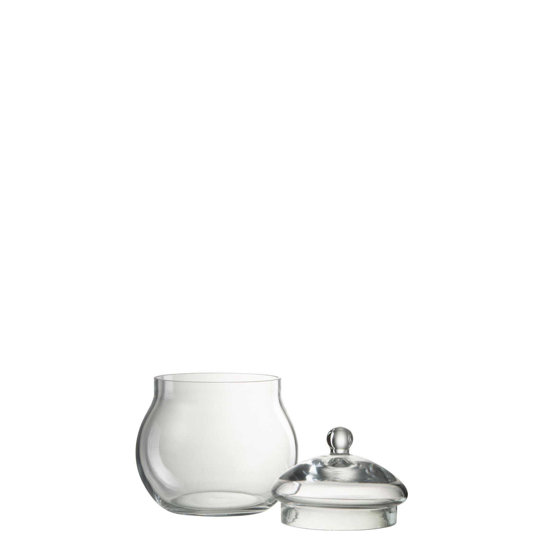 J-Line voorraadpot Deksel Bol - glas - transparant - small