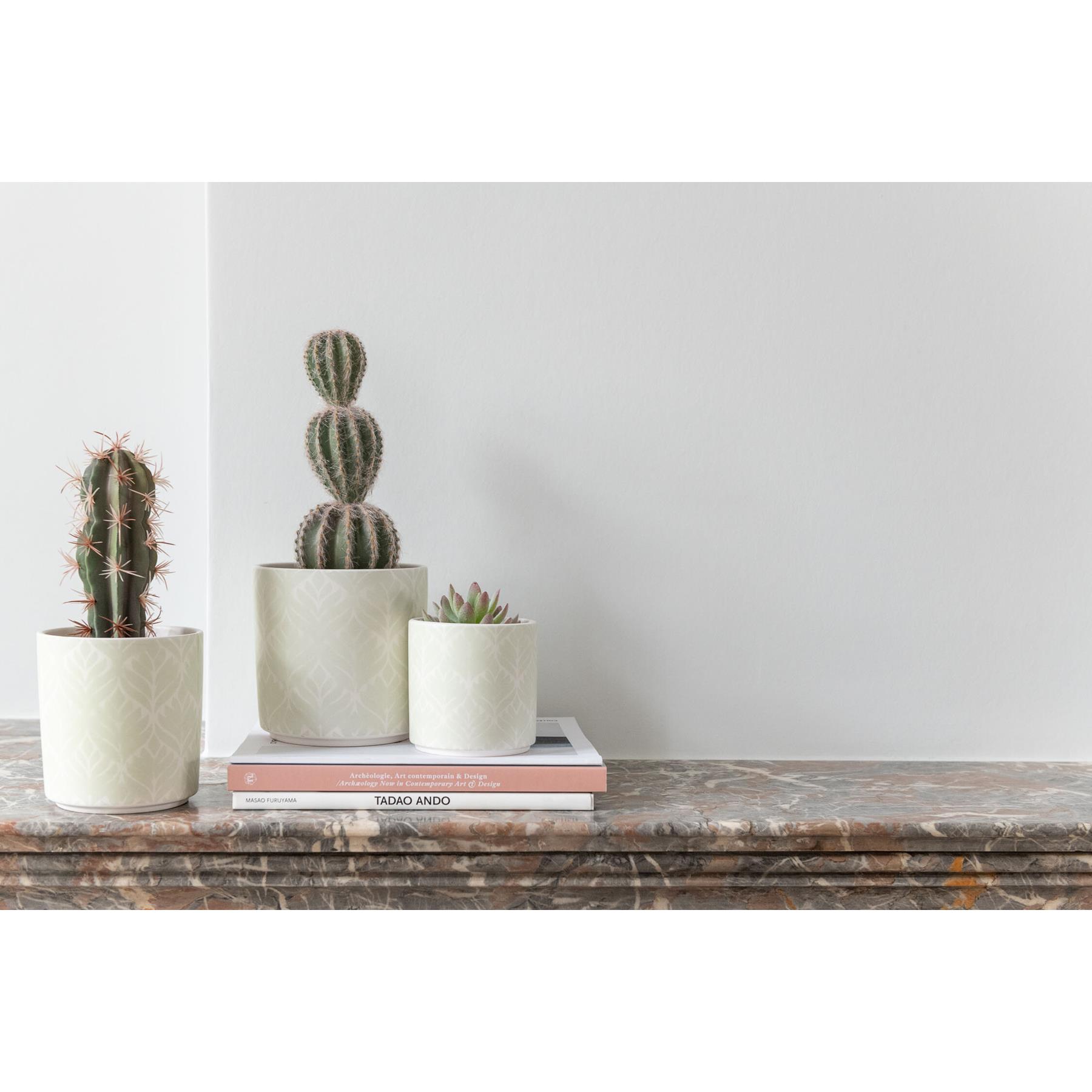 J-Line Cactus+Pot Kunststof Grn|Terracotta Small Assortiment Van 2