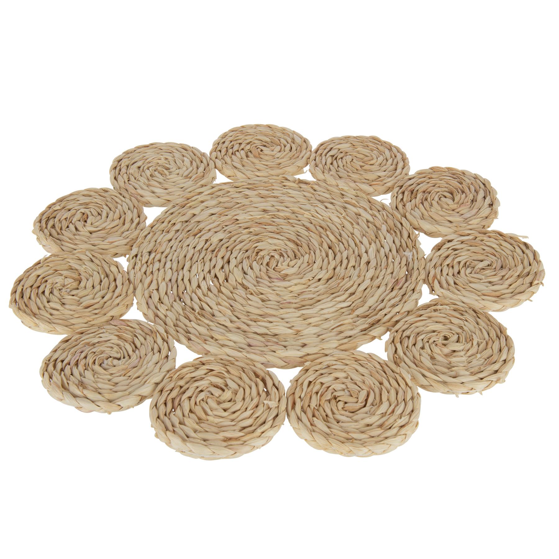 JLine Rond Bloem placemat jute naturel kopen? Shop bij fonQ!