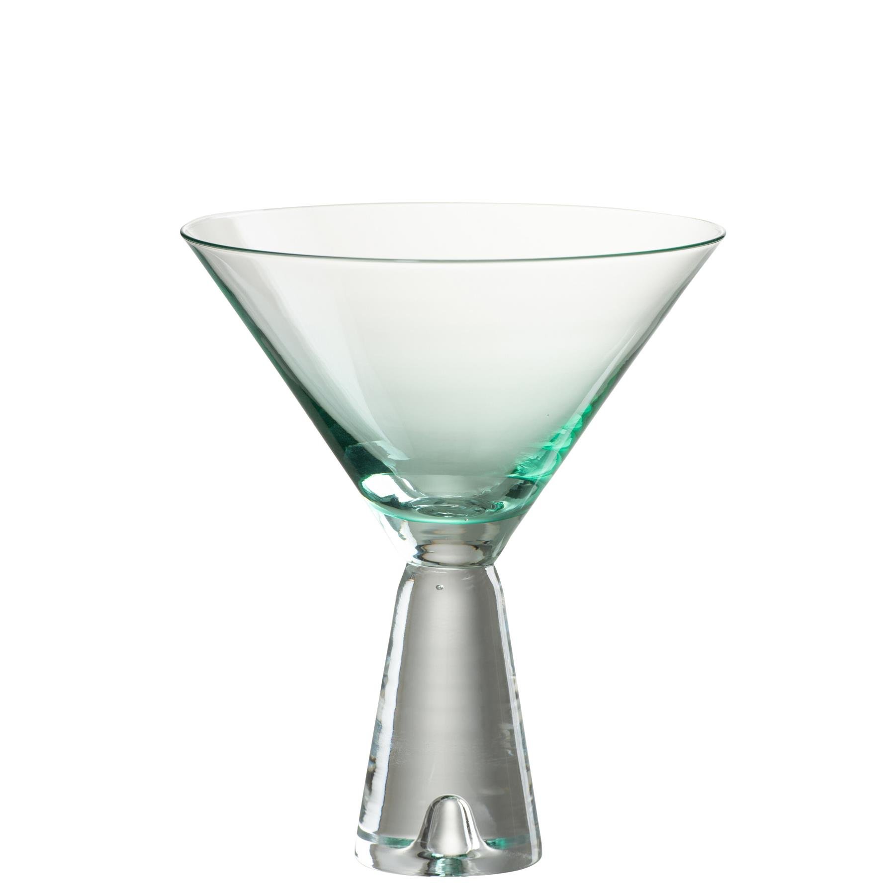 J-Line glas cocktail Lewis - glas - azuur - 4 stuks