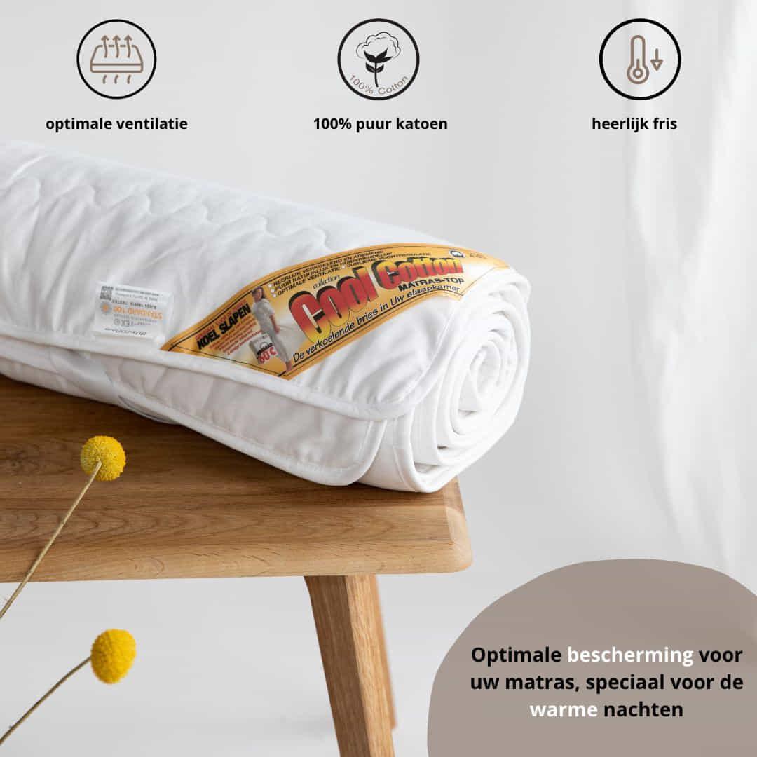 Cool Cotton - 100% Katoenen Matrasoplegger - 80 x 210