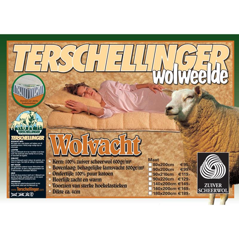 Terschellinger Wolweelde - Zuiver Wollen Matrasoplegger - 180 x 220