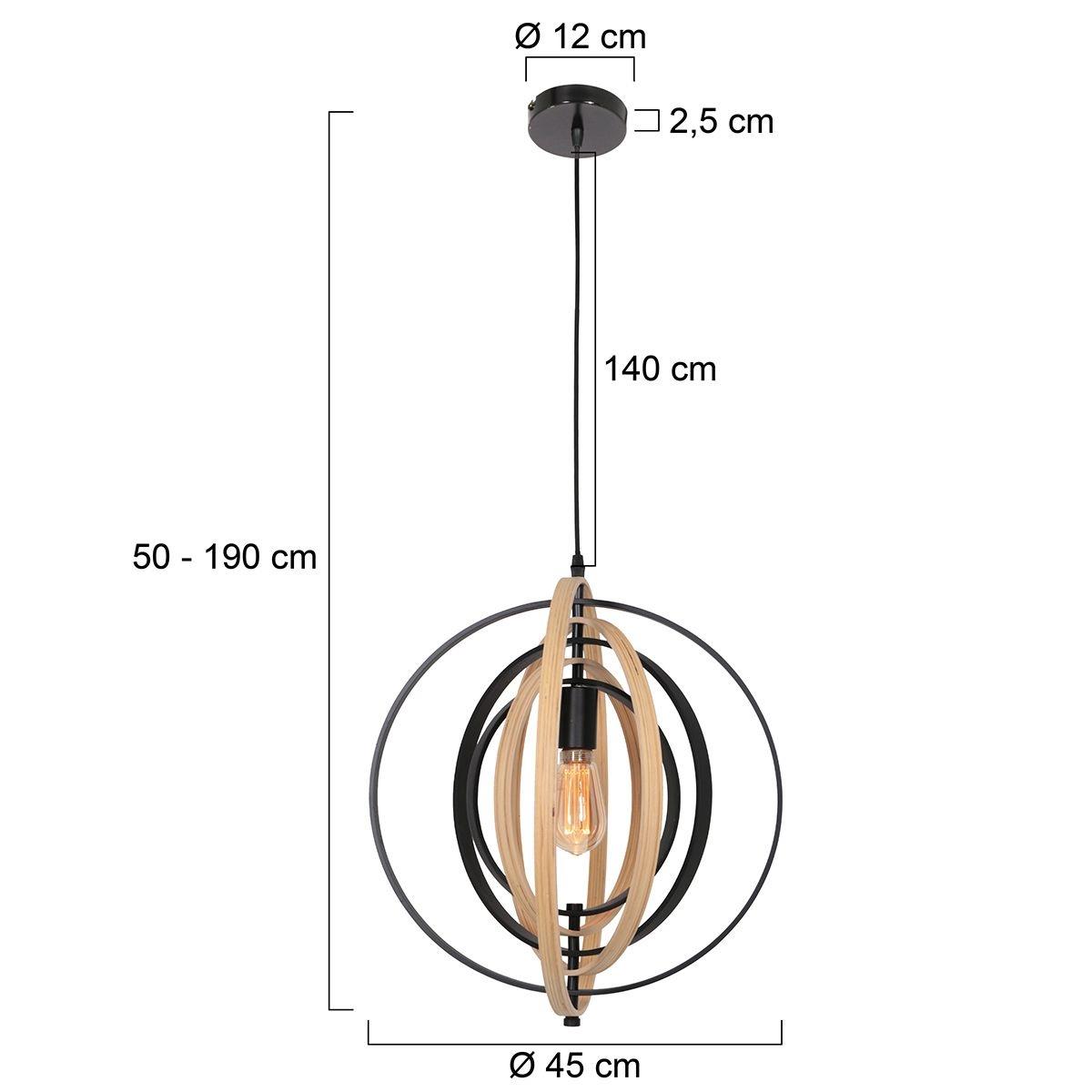 Anne Light & Home Hanglamp AN bol Ø 45cm 1 Lichts