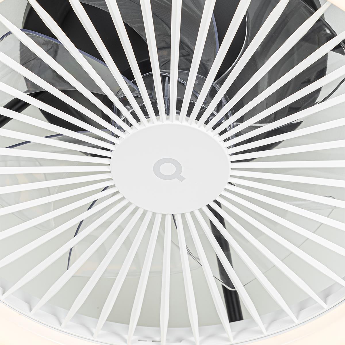 QAZQA Smart plafondventilator zwart incl. LED met afstandsbediening -