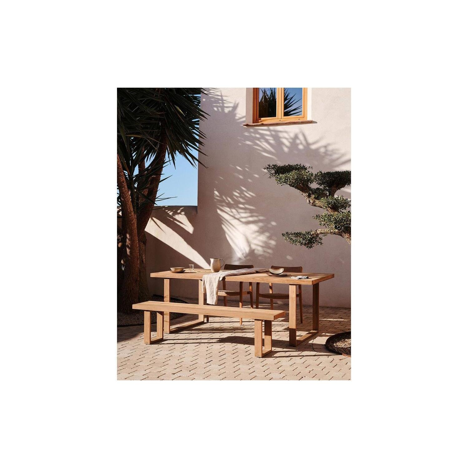 Kave Home - Canadell 100% buitentafel in massief gerecycled teakhout