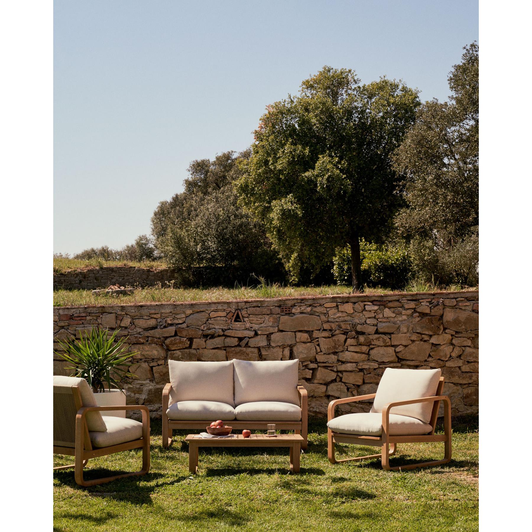 Kave Home - 100% outdoor salontafel Sacaleta in massief eucalyptushout