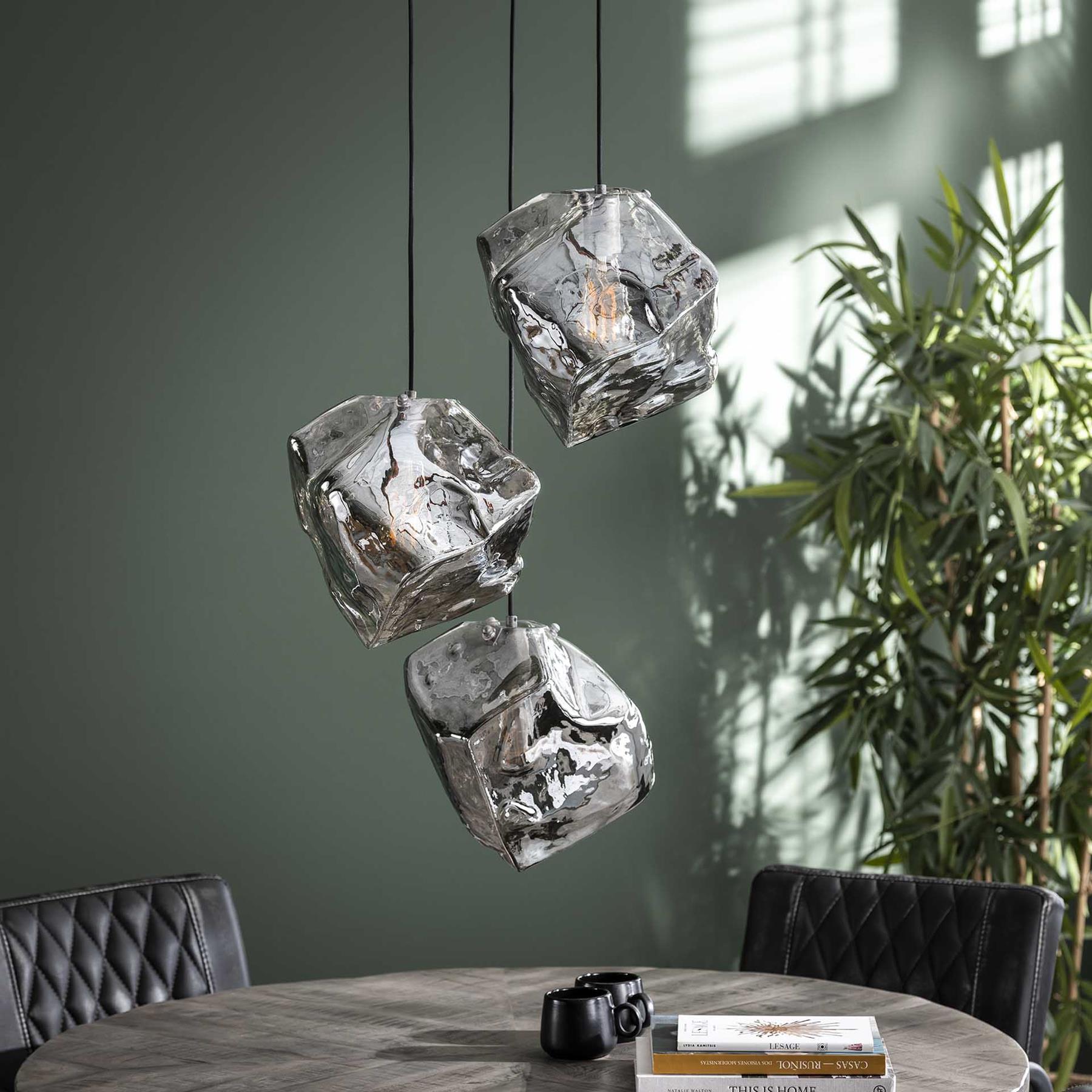 by fonQ  Rocky Hanglamp 3-lichts - Chrome