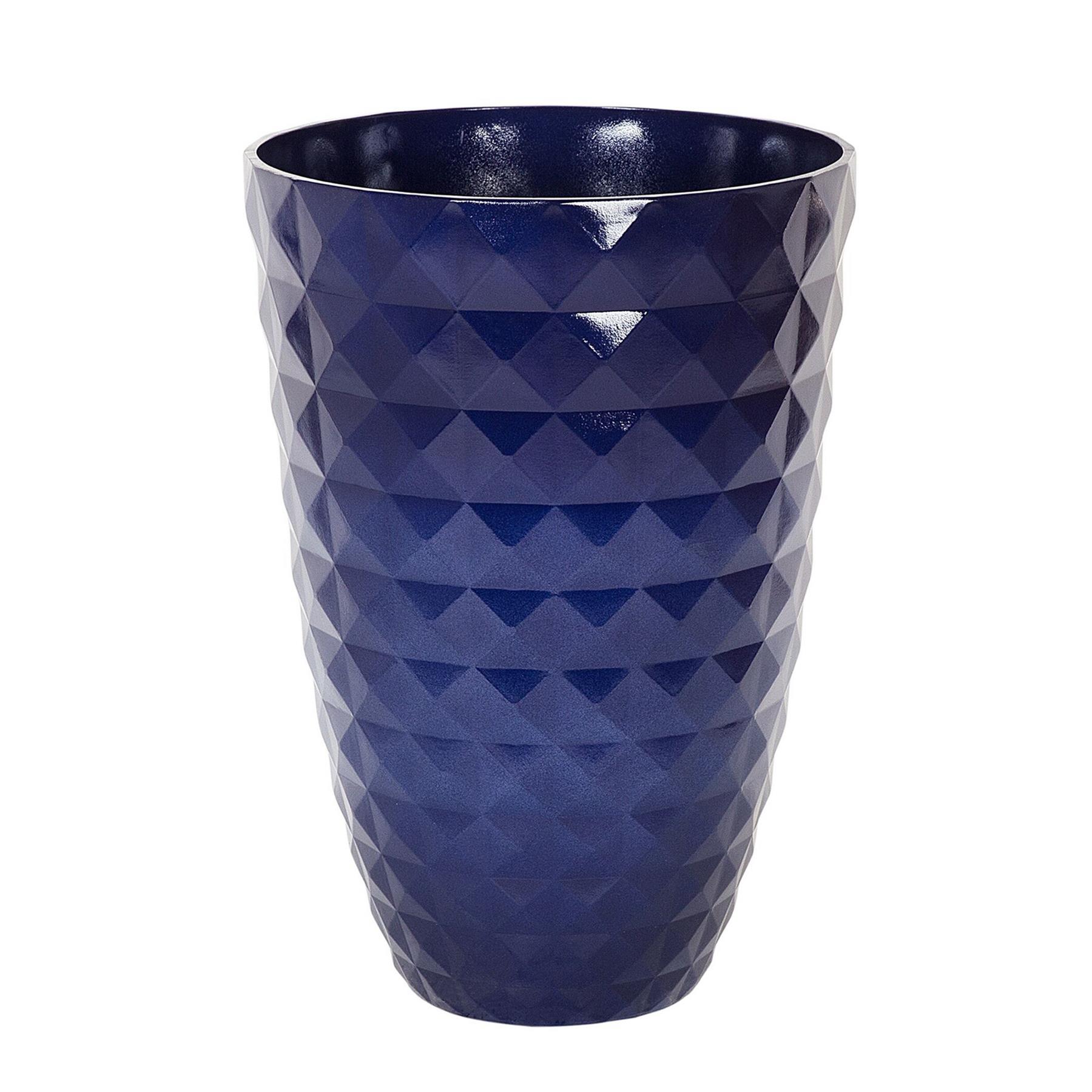 Beliani-FERIZA-Plantenbak-Marineblauw-35 cm-Klei-vezelmengsel