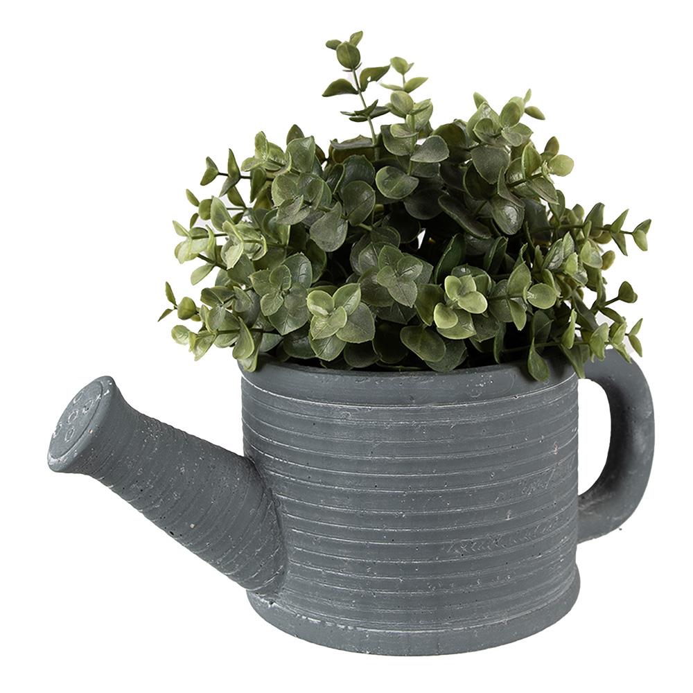 Clayre & Eef Bloempot Gieter 27x15x11 cm Grijs Steen Plantenpot