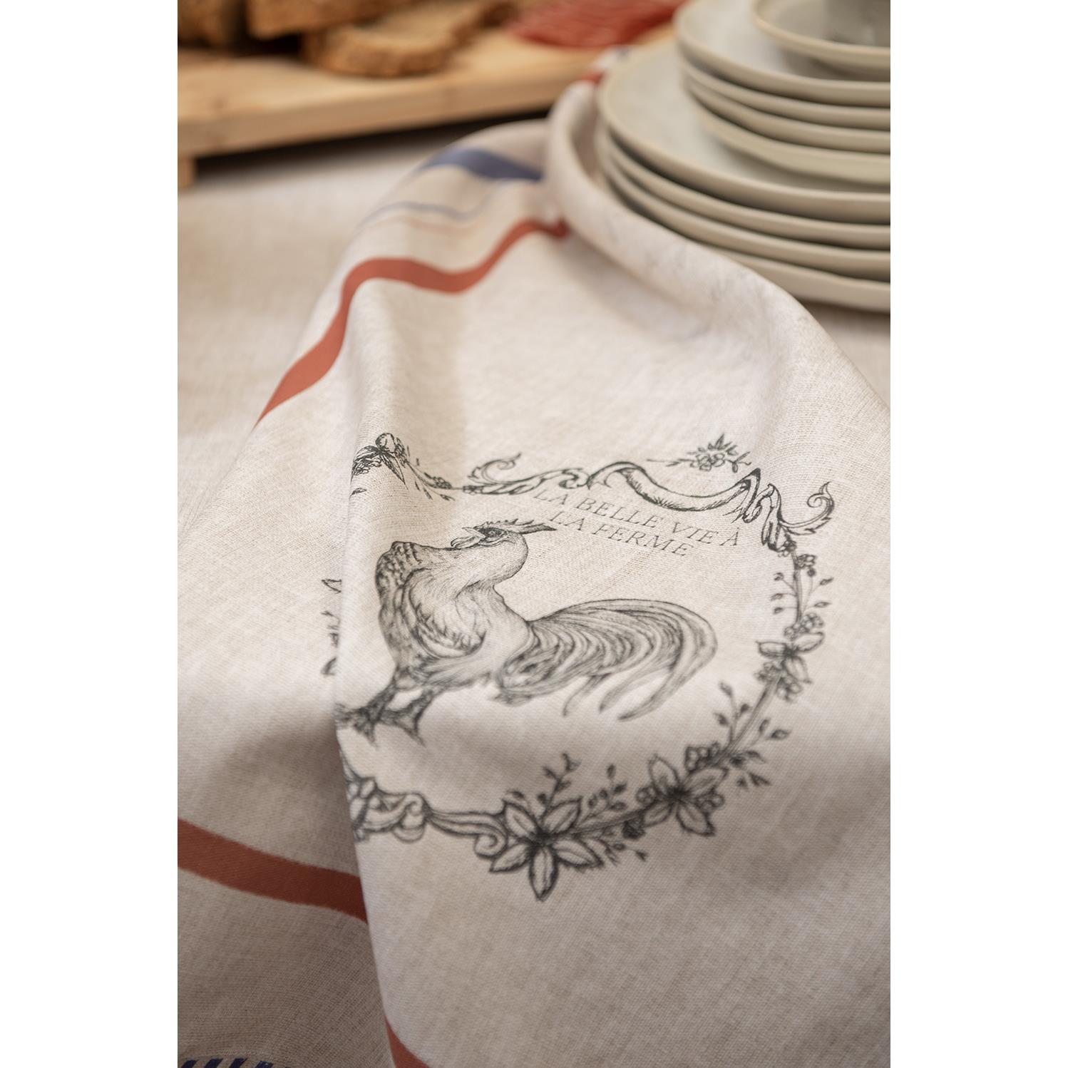 Clayre & Eef Placemats Set van 6  48x33 cm Beige Katoen Haan Tafelmat