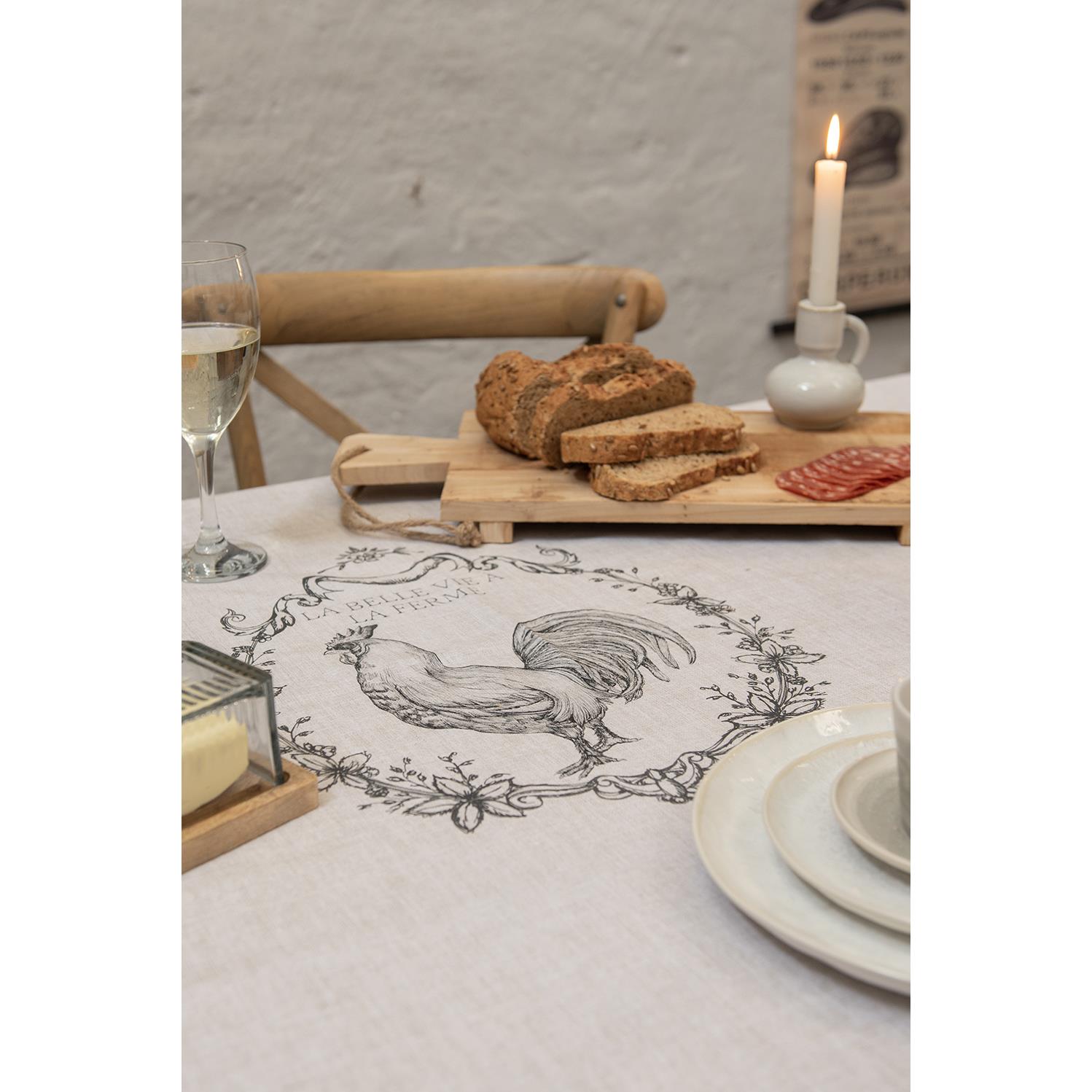 Clayre & Eef Placemats Set van 6  48x33 cm Beige Katoen Haan Tafelmat