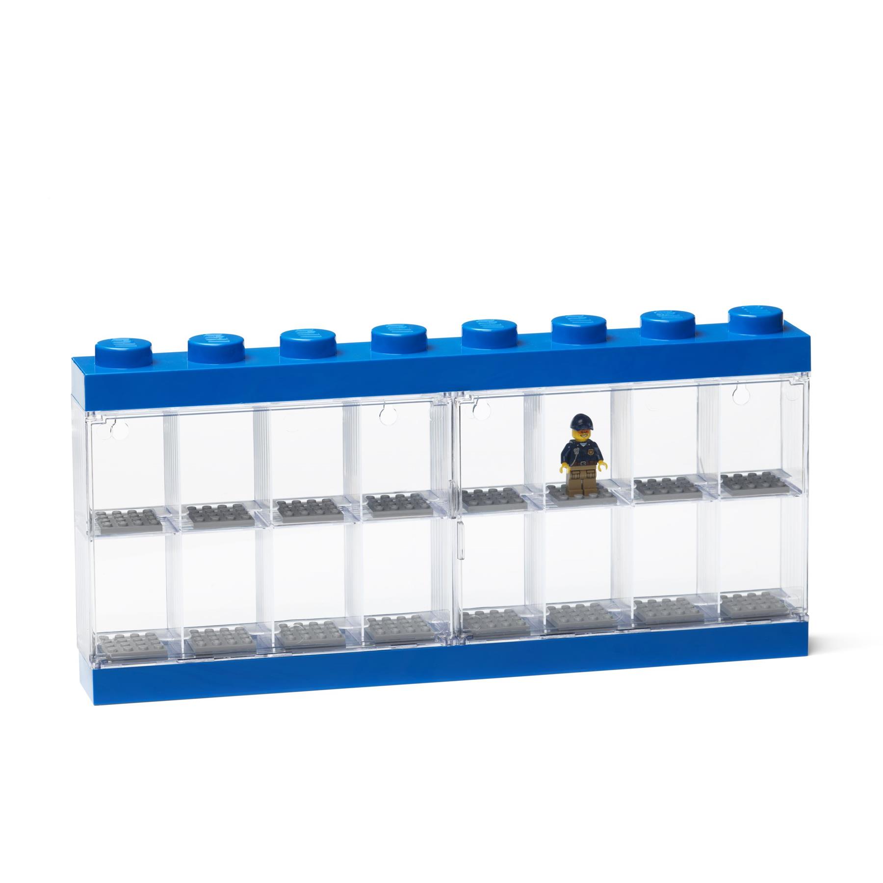 Lego - Vitrine Minifigure 16 , Blauw - LEGO