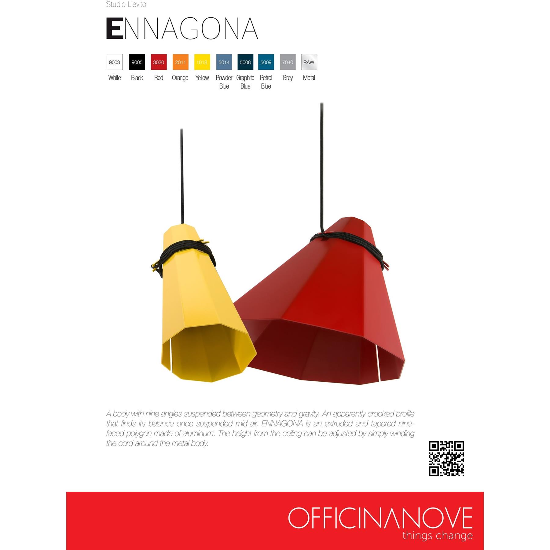 Officinanove Ennagona Plafondlamp RAL 7040