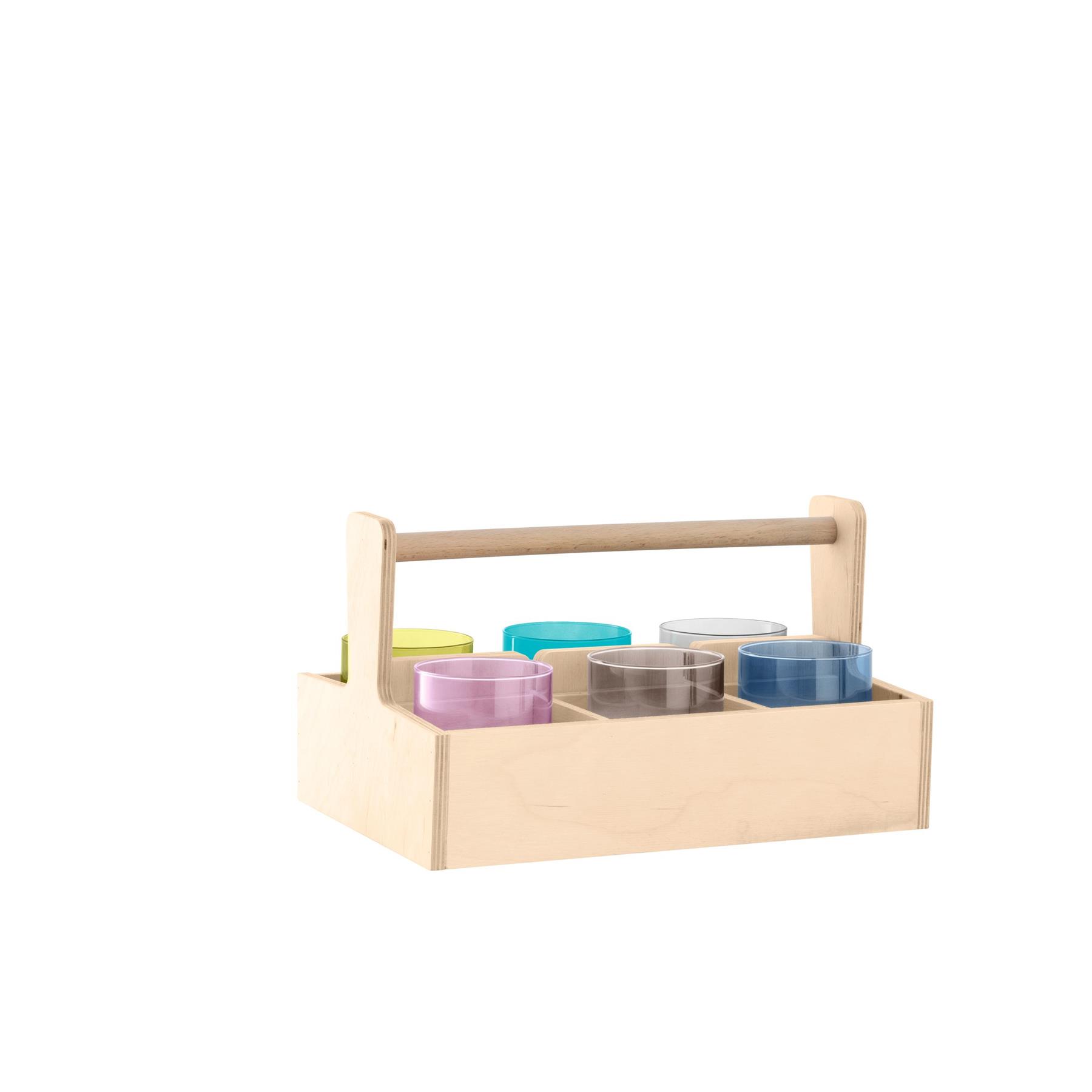 L.S.A. Nomad Bierglas 510 ml Set met Tray Set van 6 Stuks