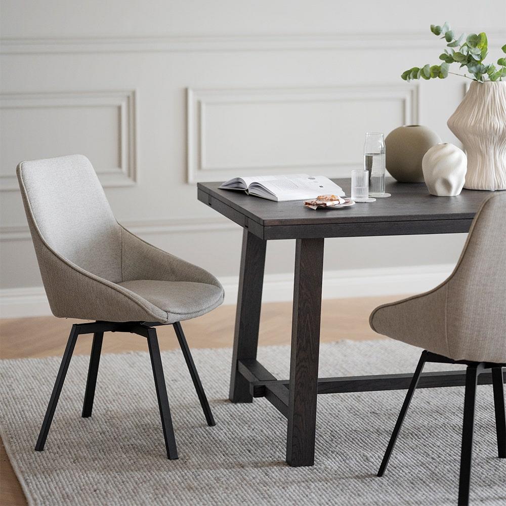 Rowico Home Alison Draaibare Eetkamerstoel Beige - Set Van 2