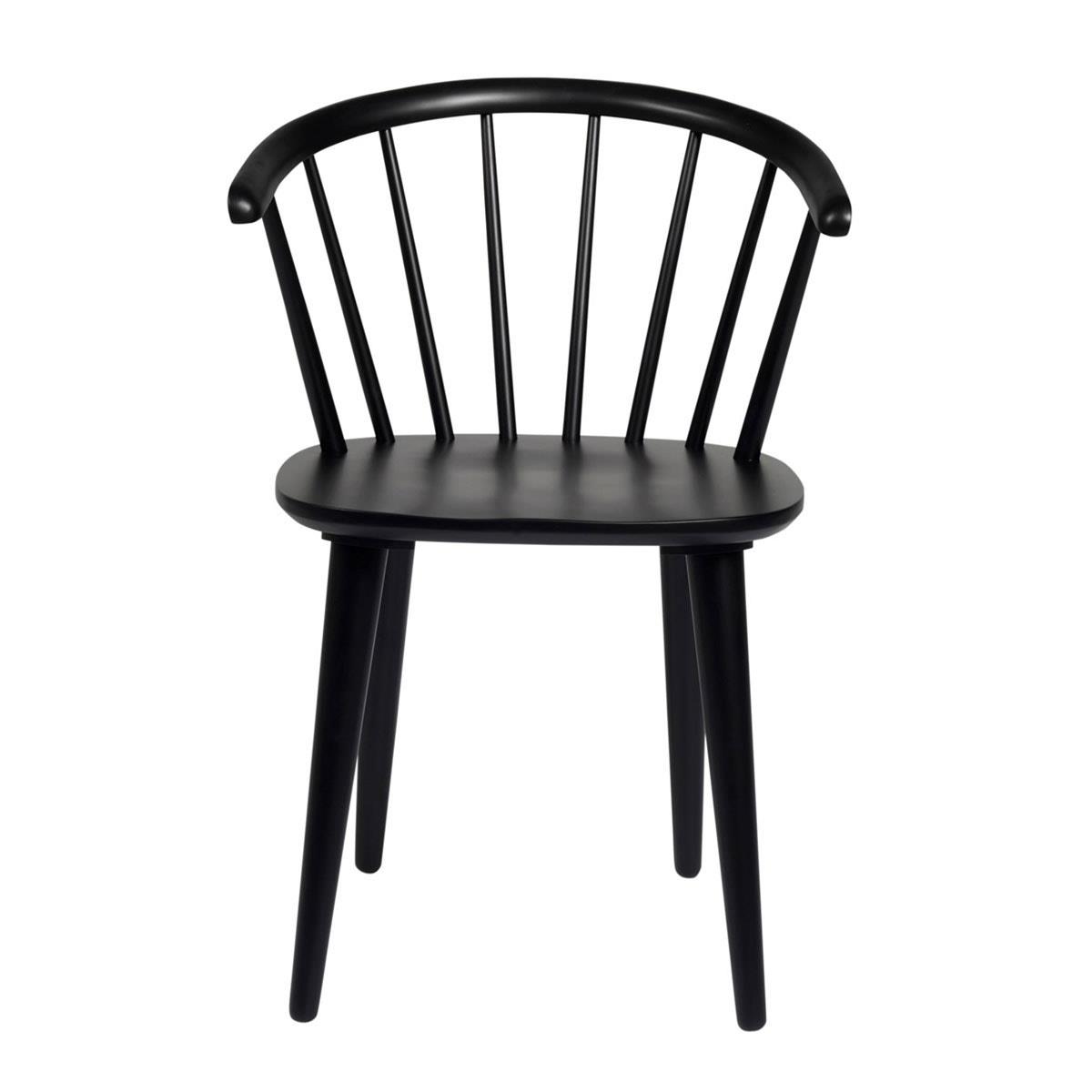 Rowico Home Carmen Houten Spijlenstoel Zwart - Set Van 2