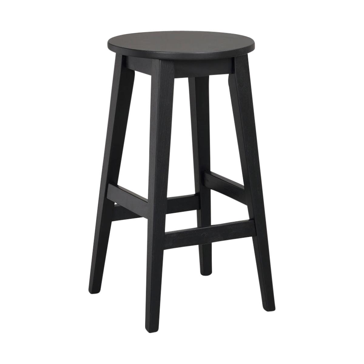 Rowico Home Austin houten barkruk zwart - 65 cm - Set van 2
