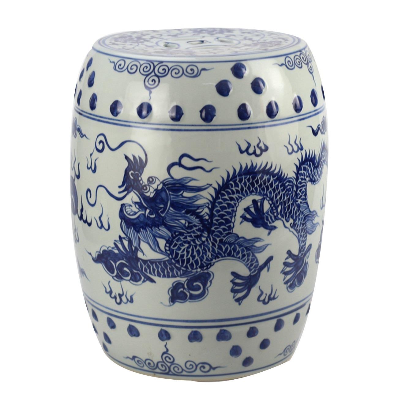 Fine Asianliving Keramische Kruk Keramiek Stoel