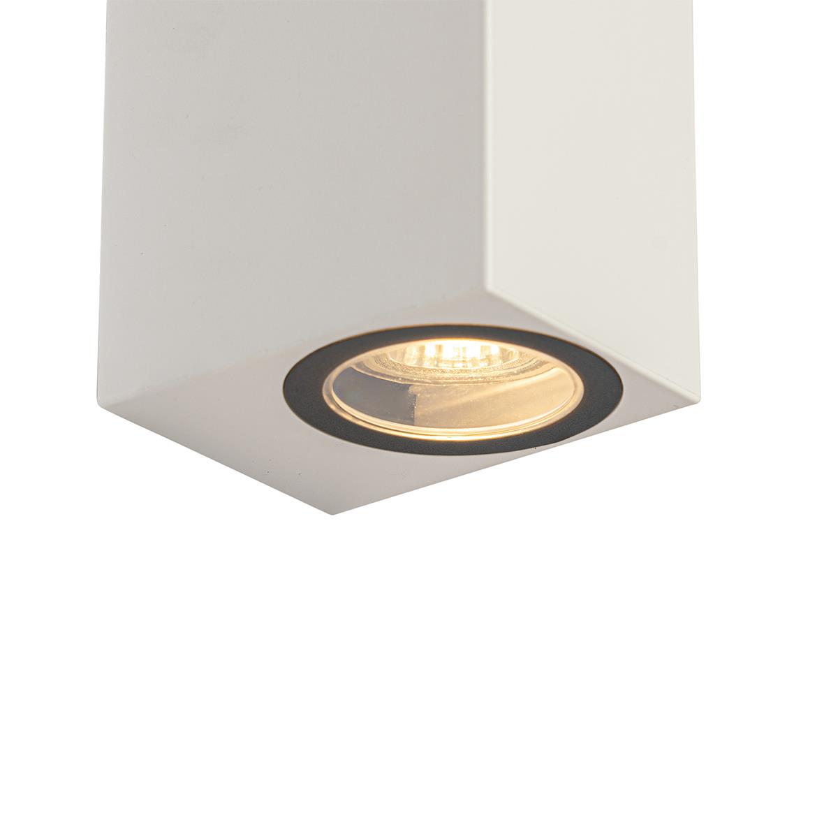 QAZQA Moderne buiten wandlamp wit kunststof 2-lichts - Baleno