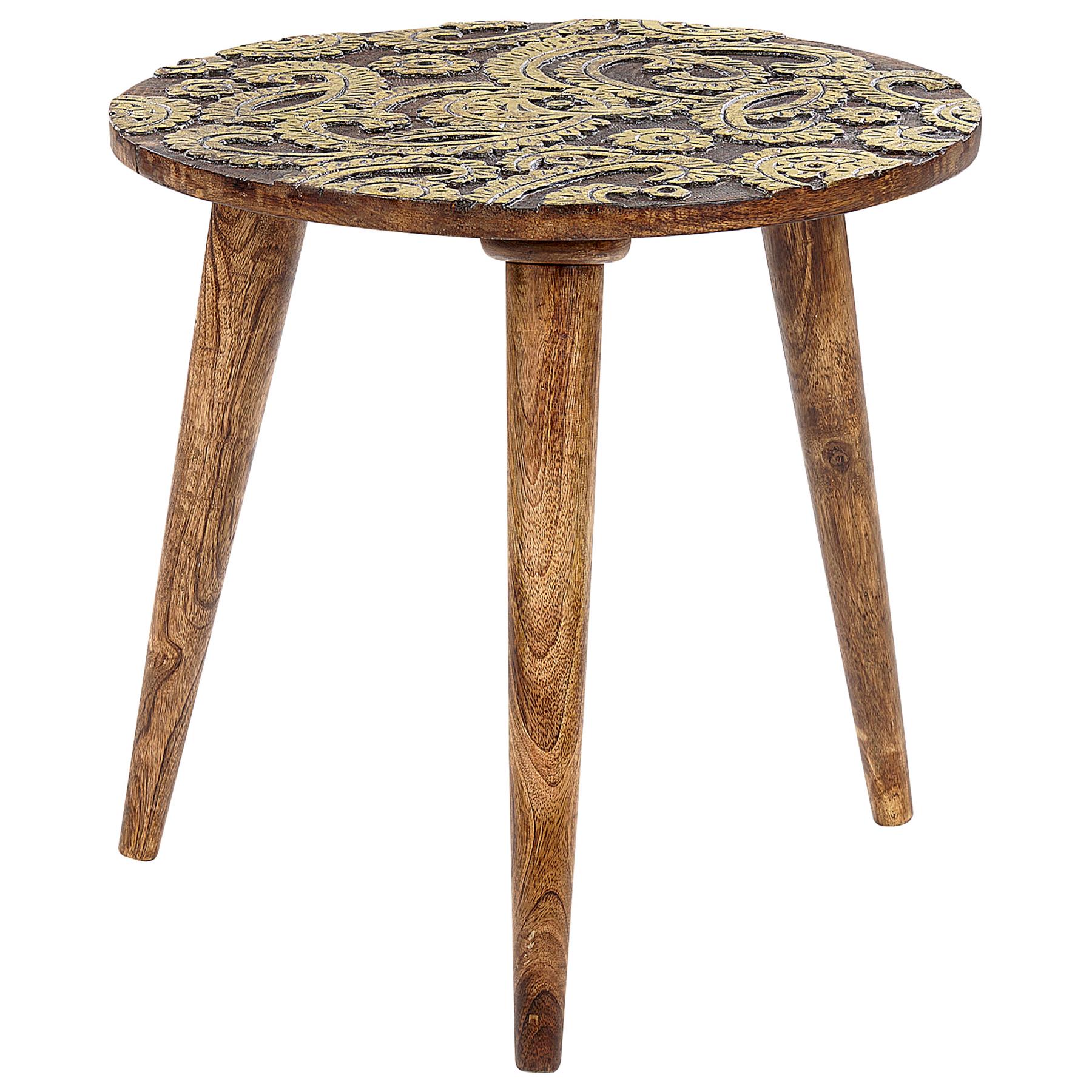 Beliani - CHANPI - Salontafel set - Donkere houtkleur - Mangohout