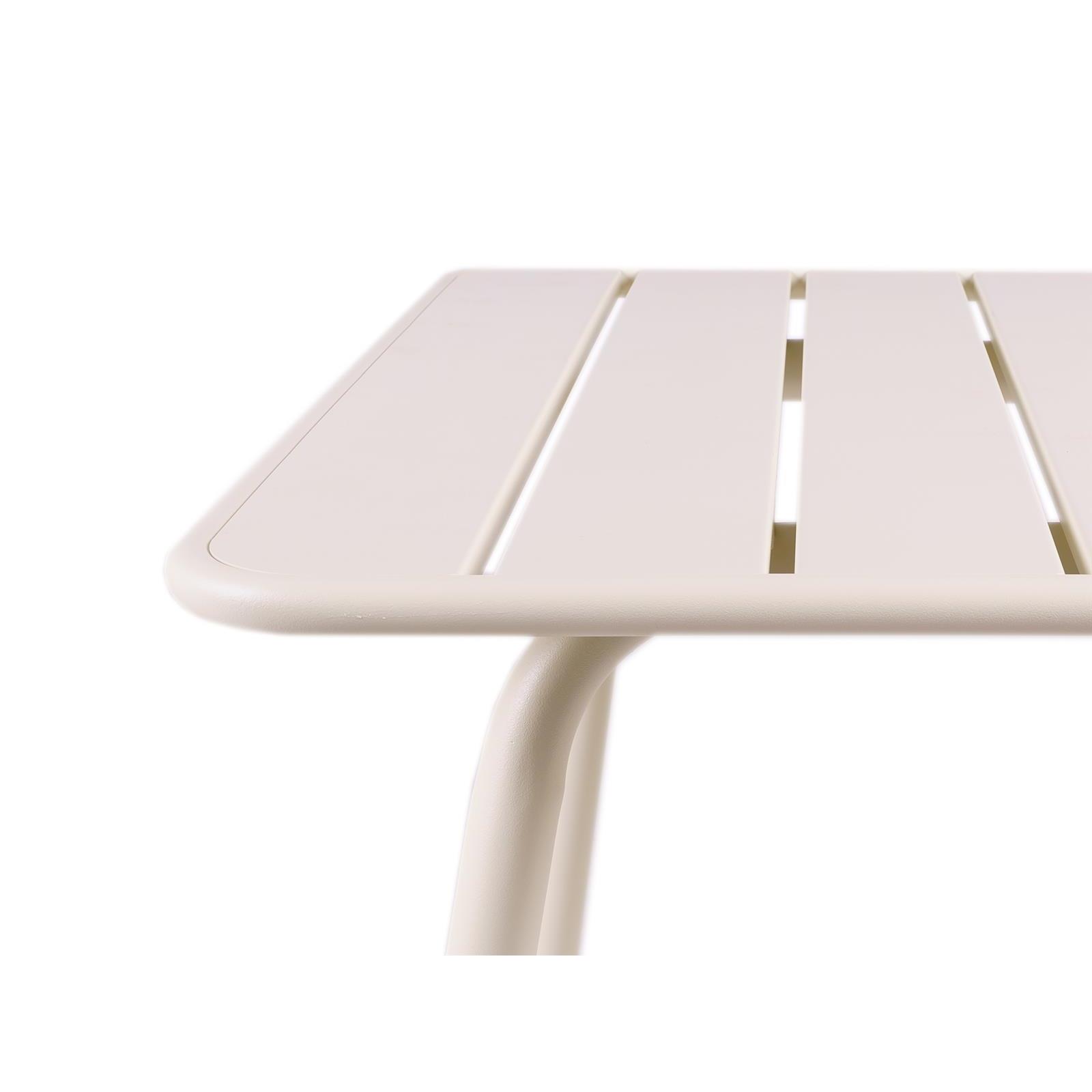 Metalen tuintafel Max ivoor