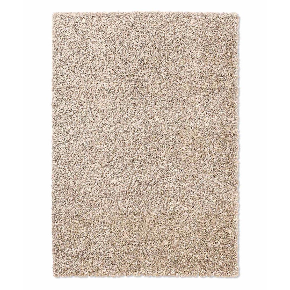 Tapeso Hoogpolig vloerkleed effen Classic - beige - 120x170 cm