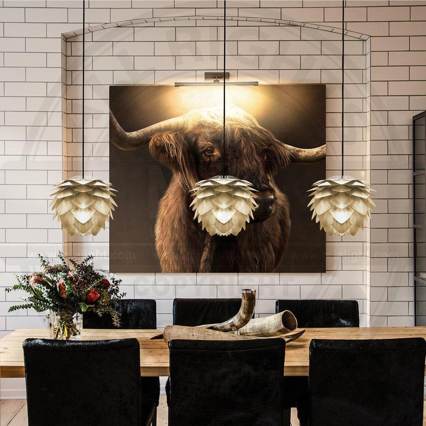 Umage Silvia Mini hanglamp brushed brass - met koordset zwart - Ø 32