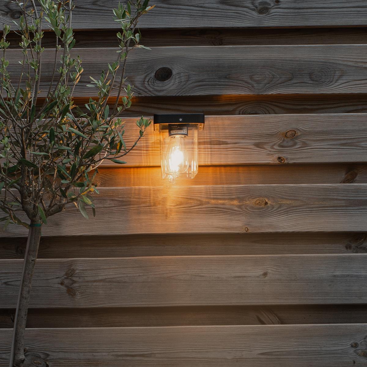 QAZQA Moderne buiten wandlamp zwart IP54 - Chimay
