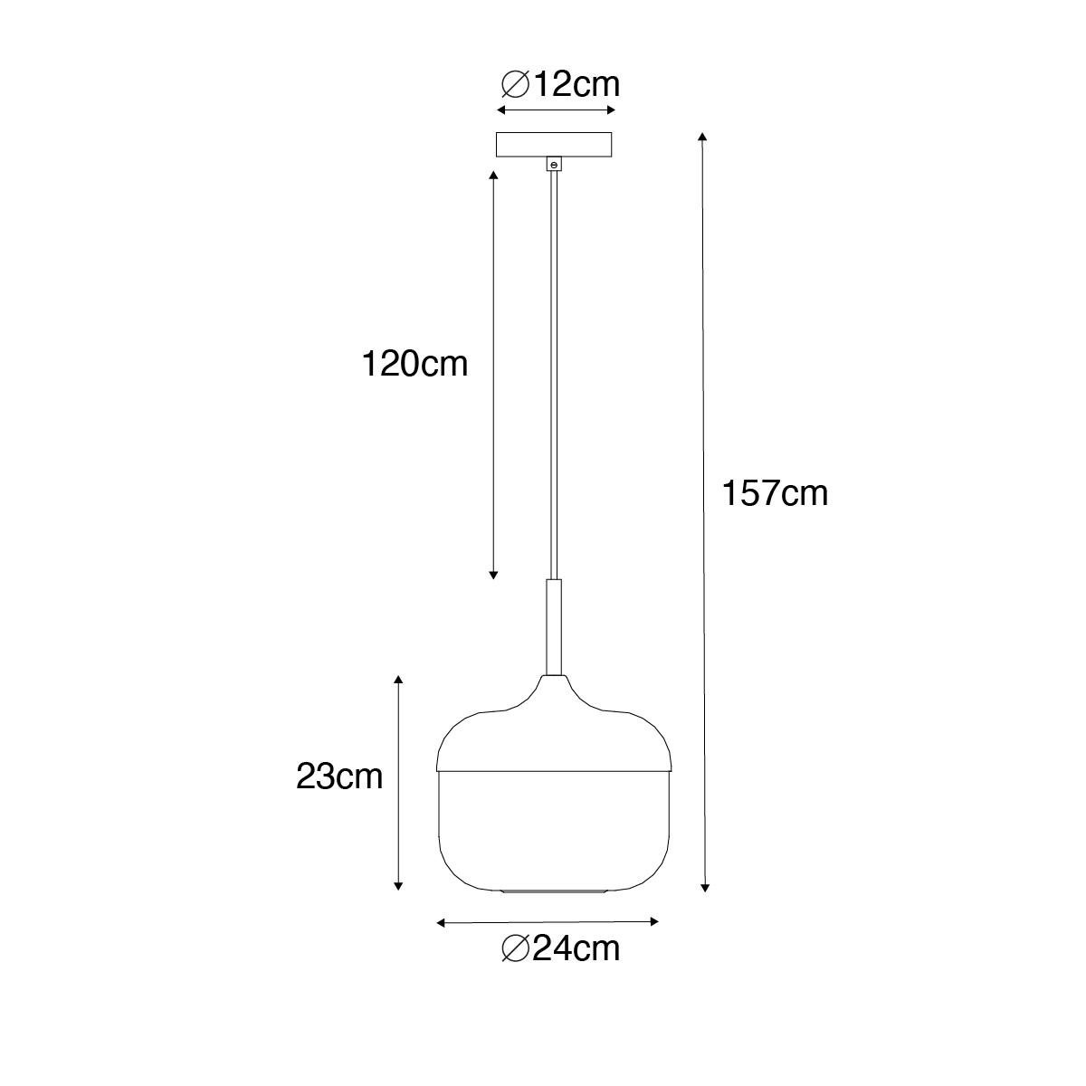 QAZQA Design hanglamp zwart met goud en smoke glas - Kyan