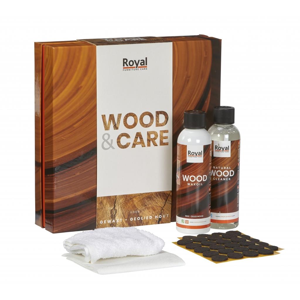 Oranje Furniture Care Onderhoudsmiddel Wood Wax & Oil Kit Zwart Leder