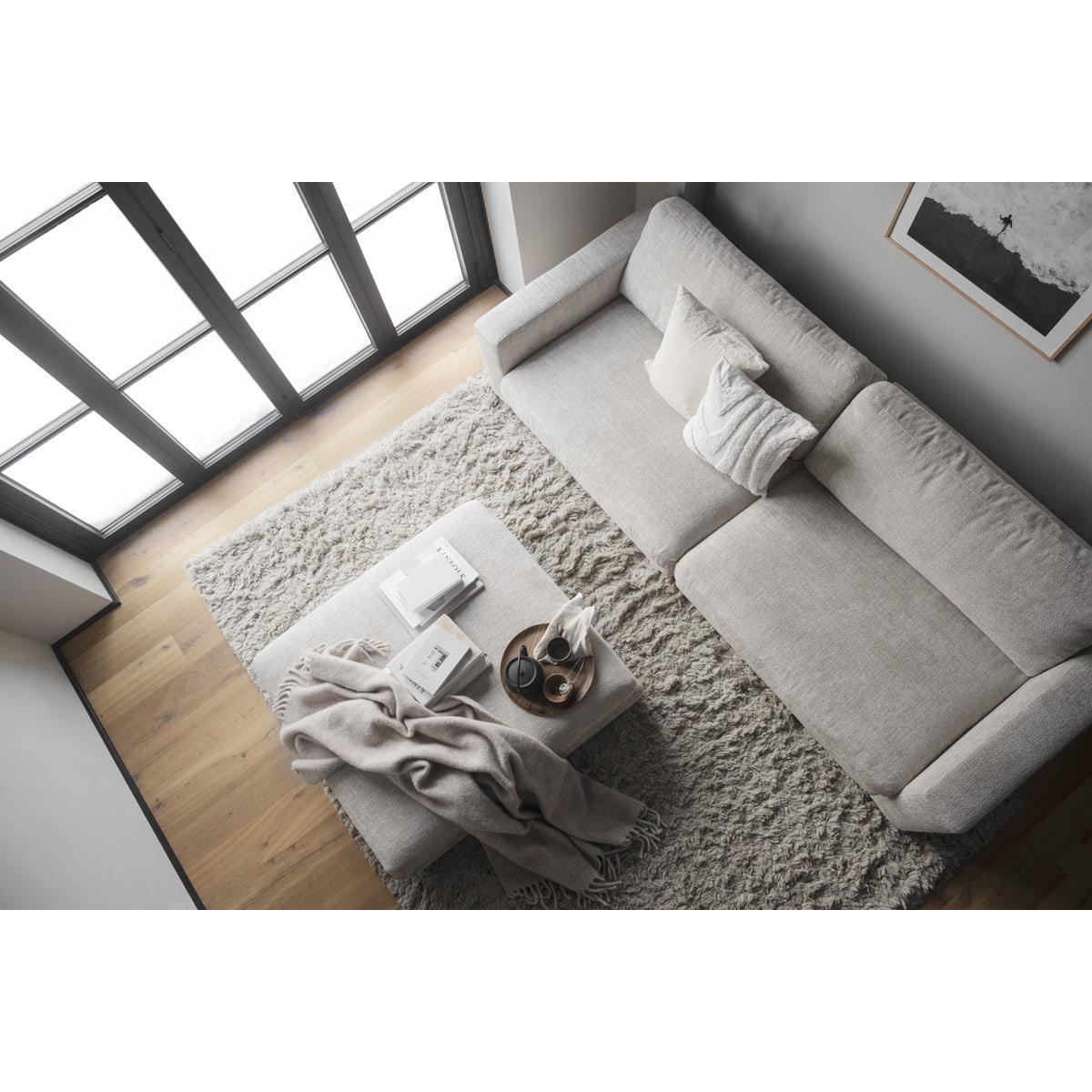 Rowico Home Duncan Hocker - Lichtgrijze Stof