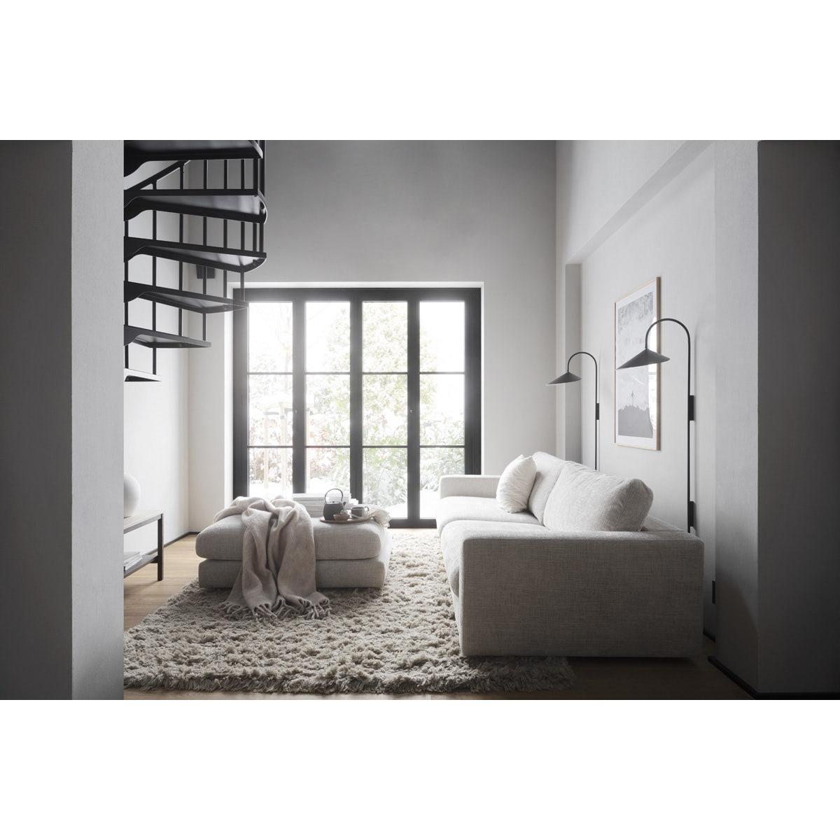 Rowico Home Duncan Hocker - Lichtgrijze Stof