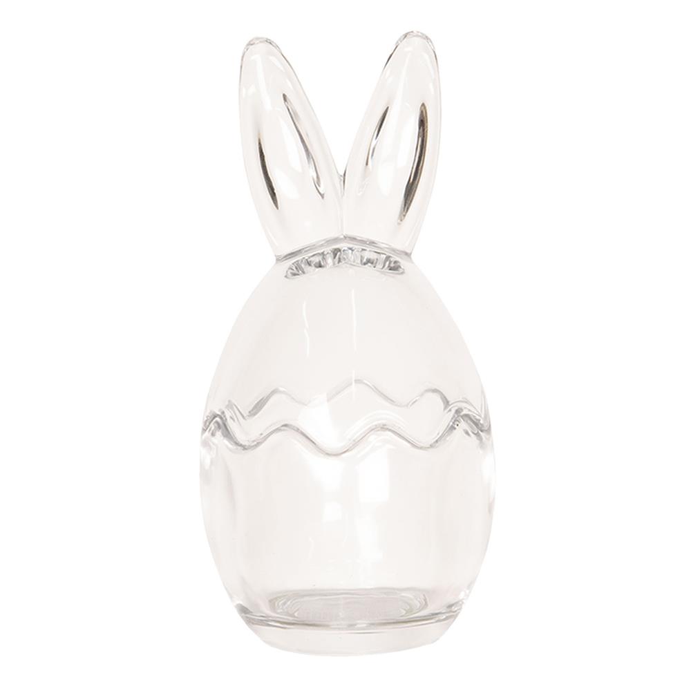 Clayre & Eef Voorraadpot  Ø 8x17 cm Glas Rond Haas Voorraadbus