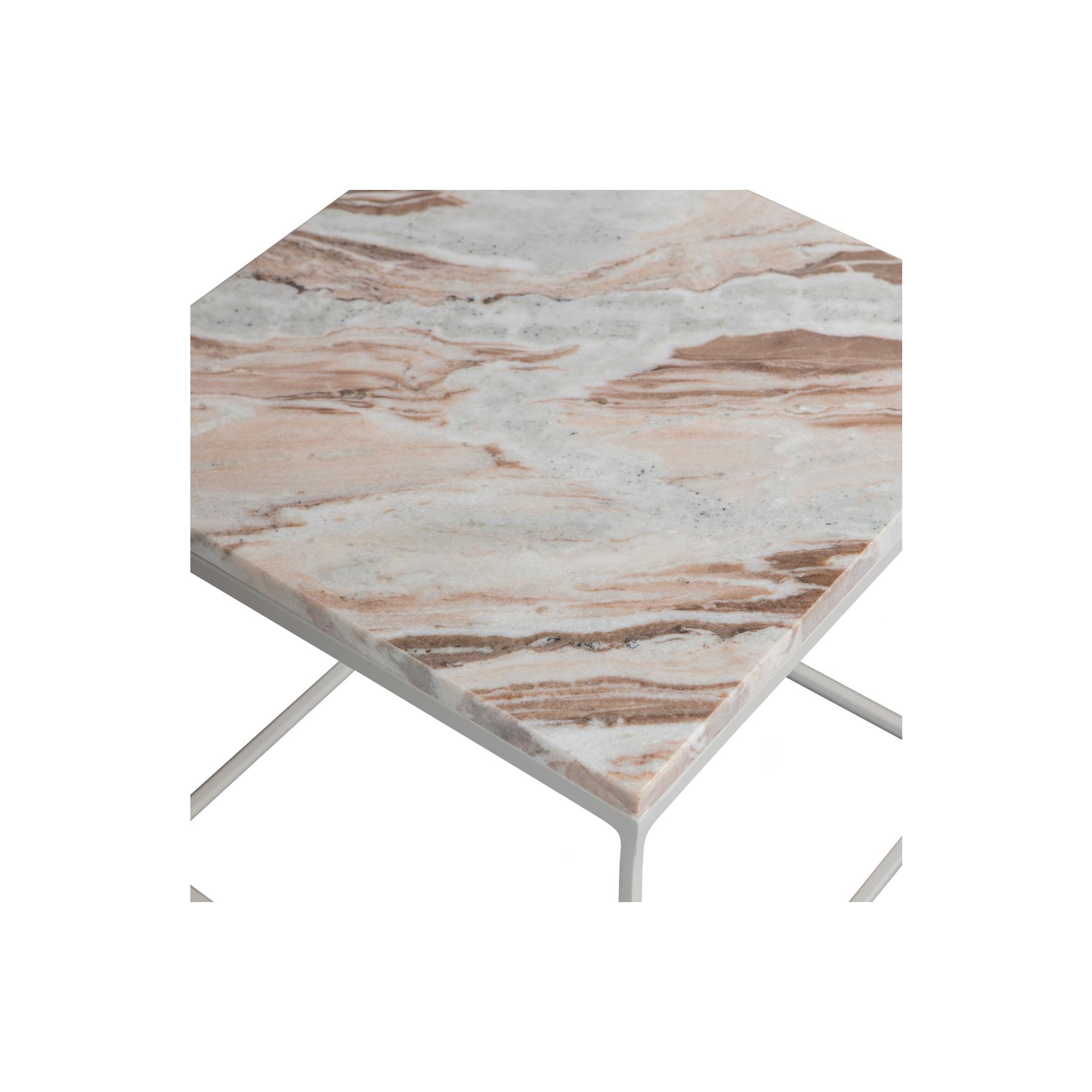 BePureHome Bijzettafel Mellow - Marmer - Mist