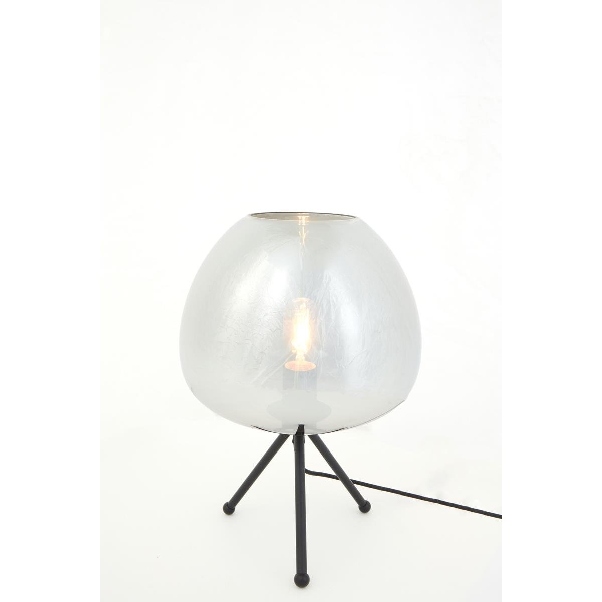 Light&living Tafellamp Ø30x43 cm MAYSON glas smoke-mat zwart