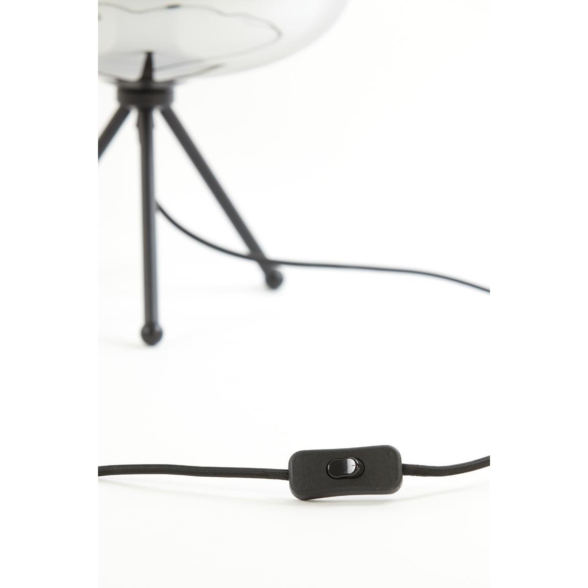 Light&living Tafellamp Ø30x43 cm MAYSON glas smoke-mat zwart
