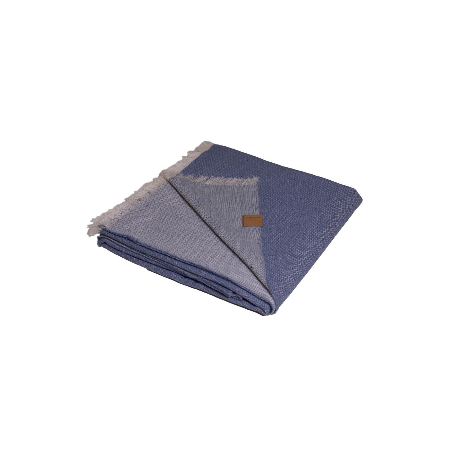 Chill-Dept. - Eastown Wol & gerecycled denim Plaid Blue Water