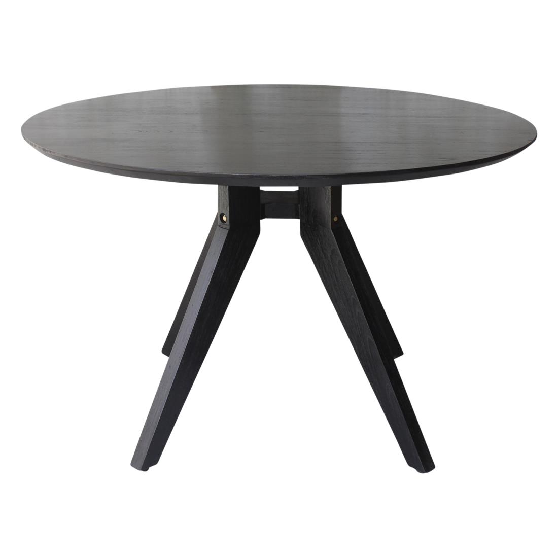 Raw Materials Studio teakhouten ronde tafel zwart Ø 140 cm