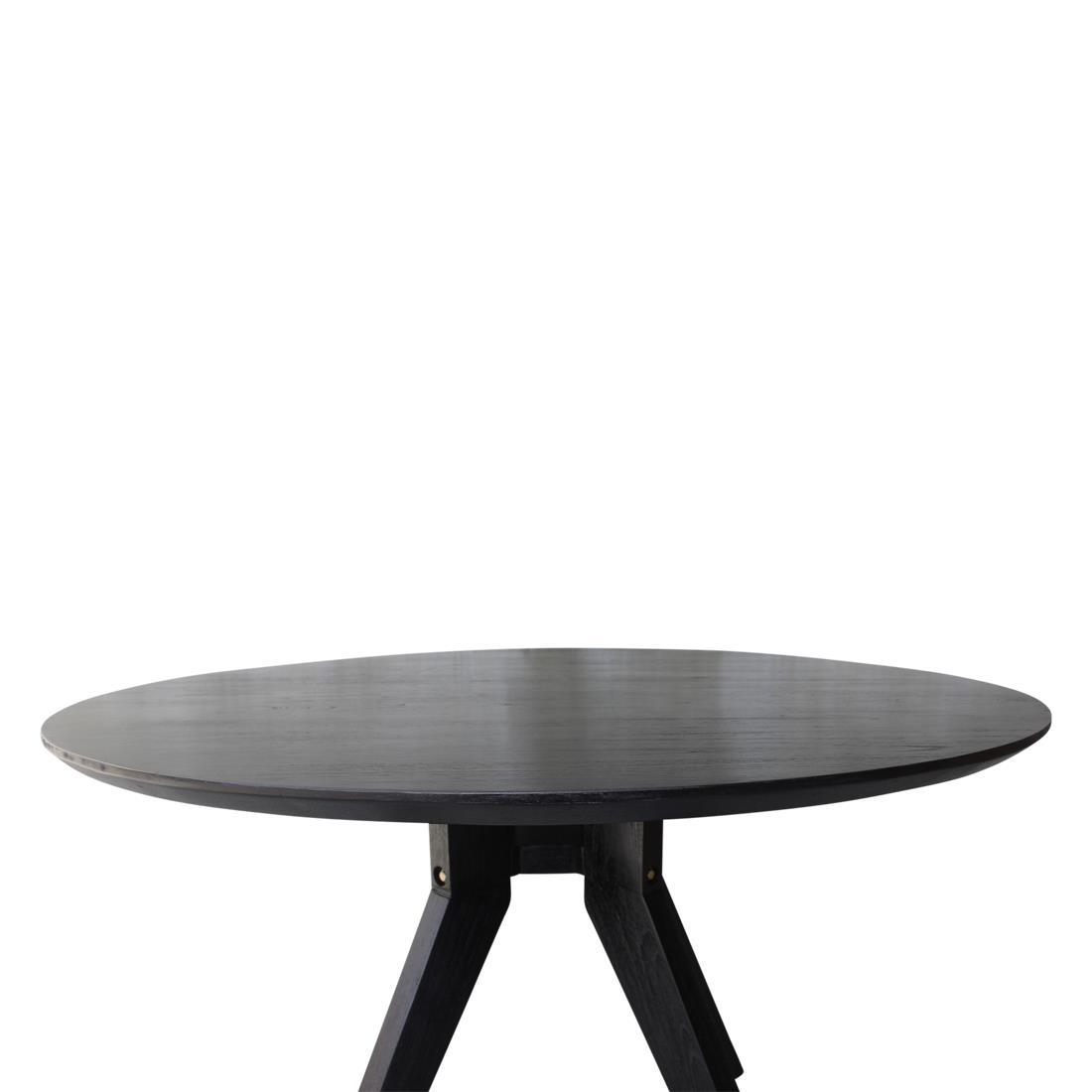 Raw Materials Studio teakhouten ronde tafel zwart Ø 140 cm