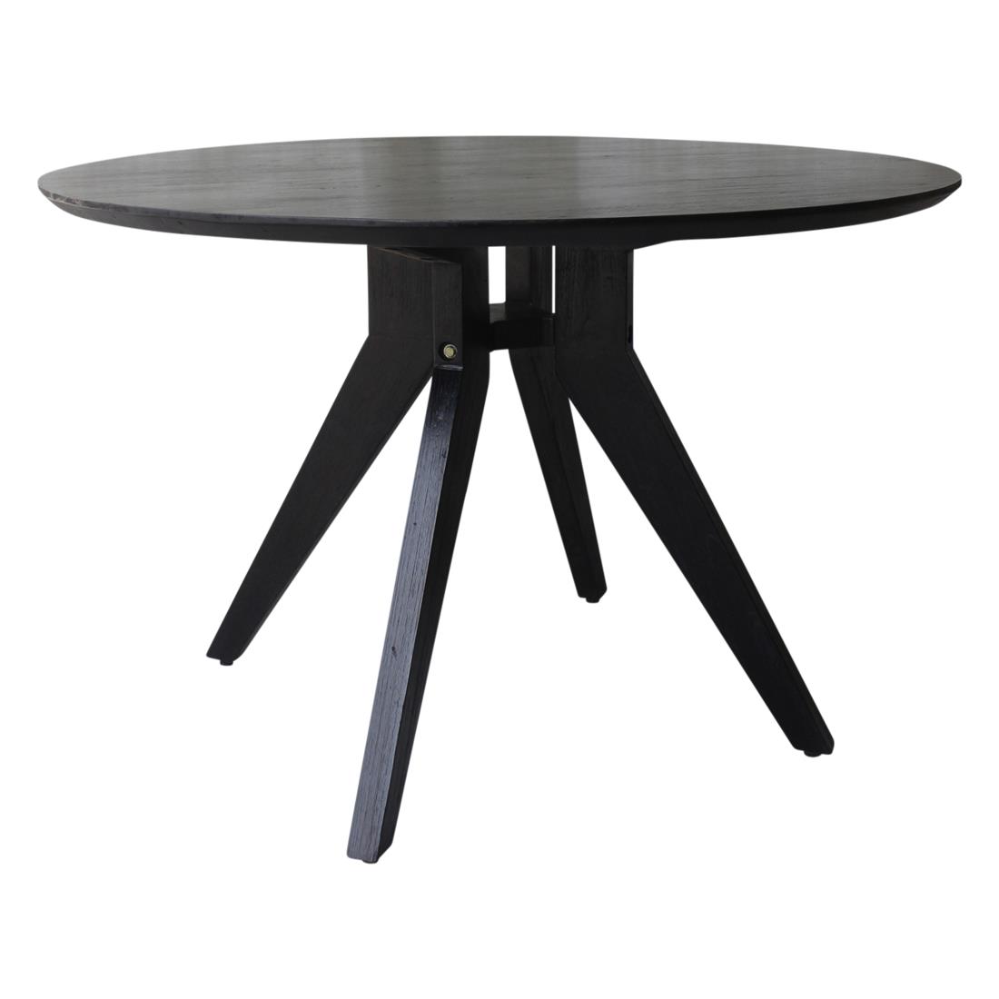 Raw Materials Studio teakhouten ronde tafel zwart Ø 140 cm
