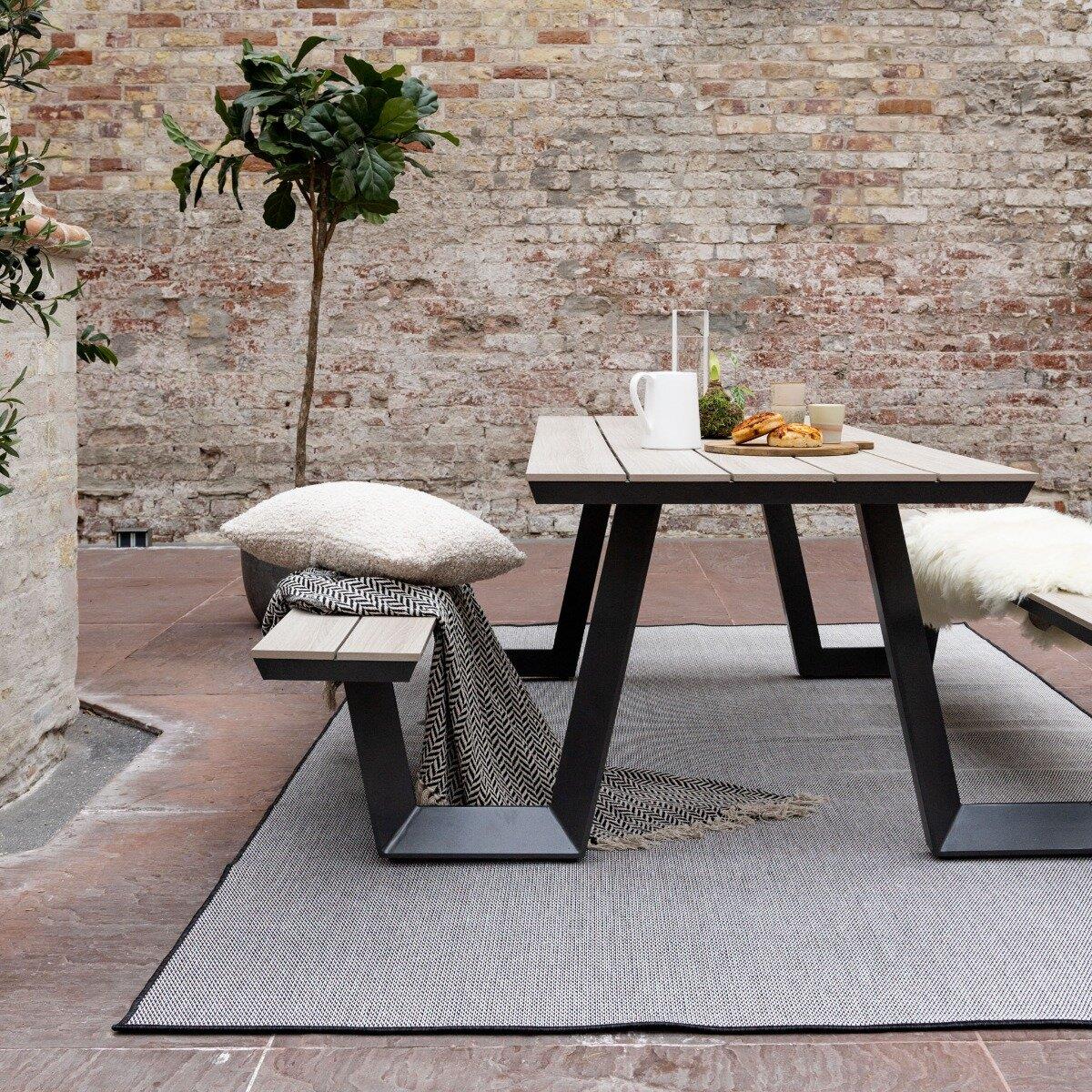 EVA Interior- Buitenkleed Mono - Zwart|wit - 200 x 290 cm - (L)