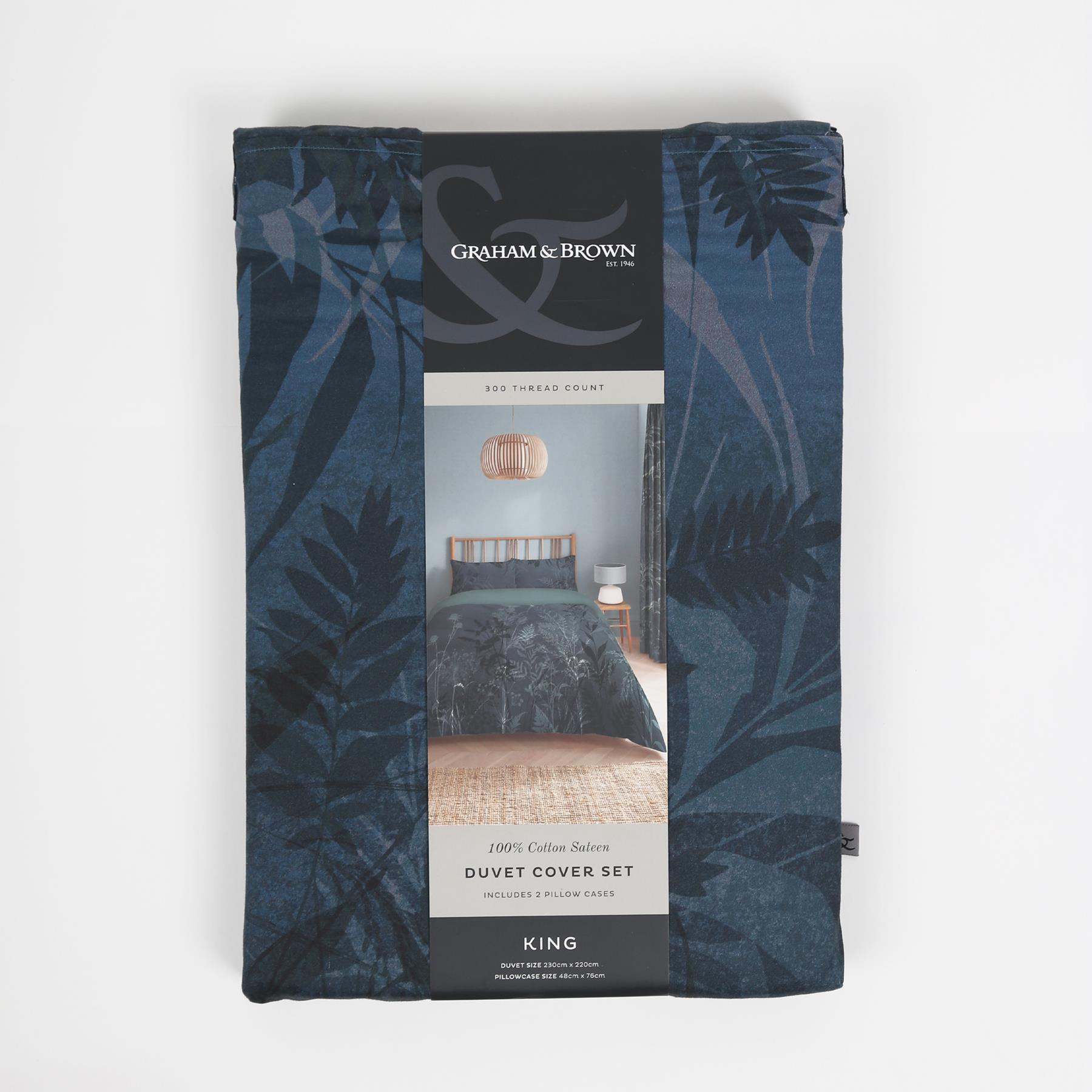 Graham & Brown Dekbedovertrek 220x230 - Restore Midnight